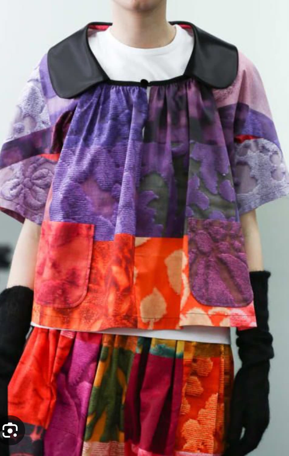 Tricot Comme des Garçons 패치워크 블라우스 상품이미지2