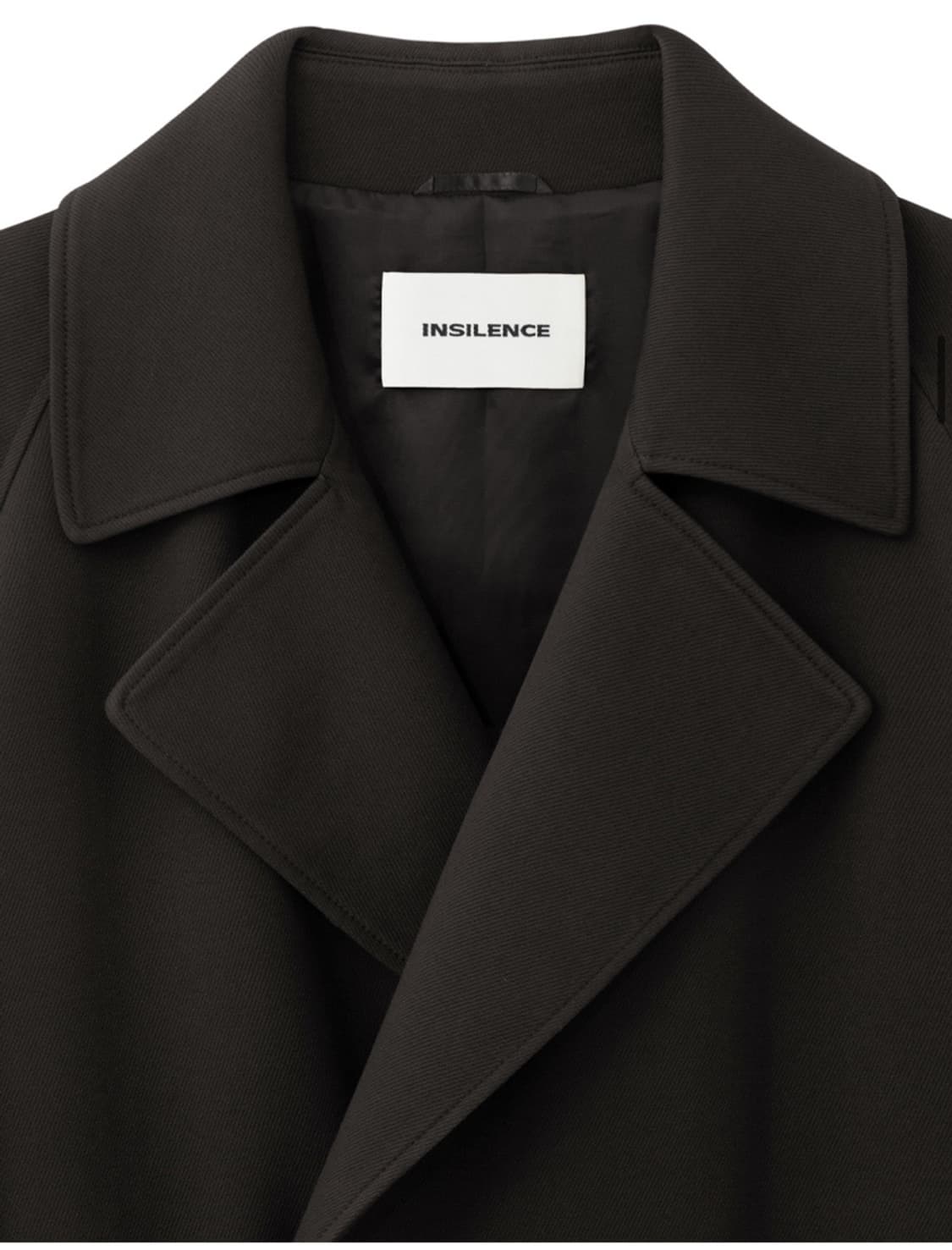 인사일런스 울 블랜드 롱 트렌치 코트 다크 브라운 L 상품이미지5