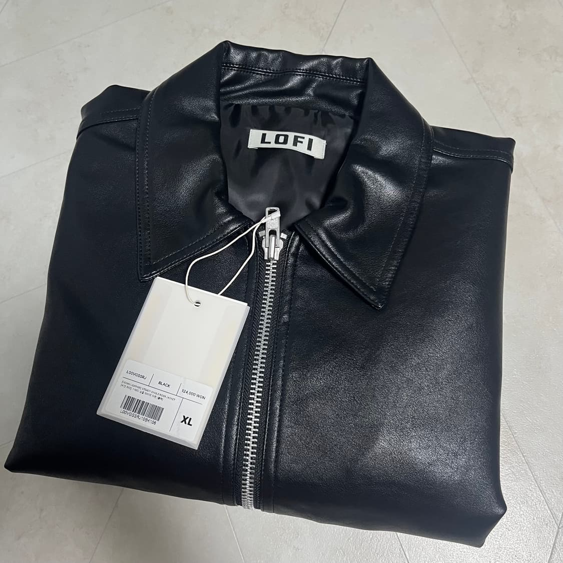 새상품(XL)로파이 스테디 싱글 라이더 자켓 블랙 상품이미지4