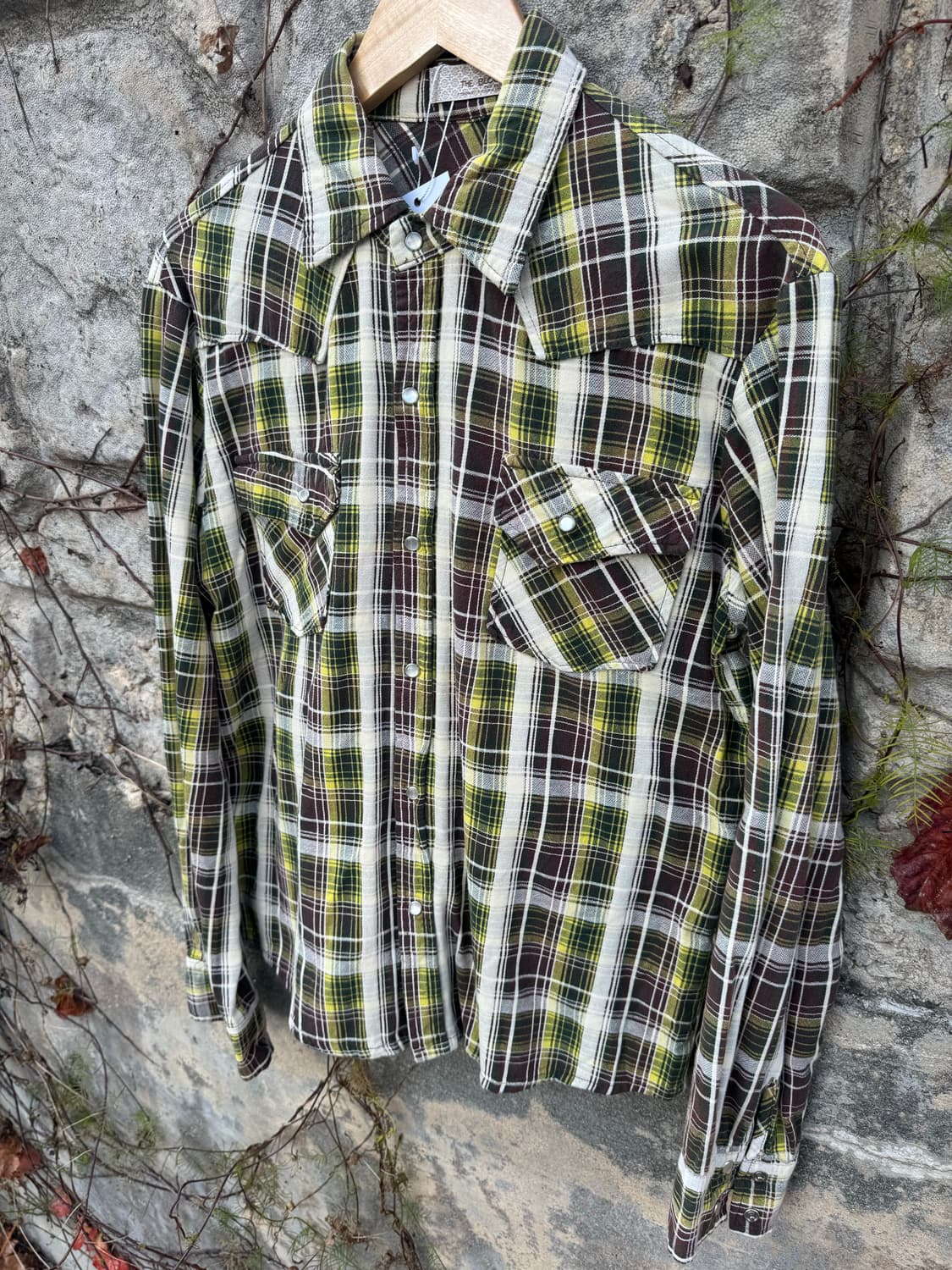 일본 빈티지 체크 웨스턴 셔츠 상품이미지2