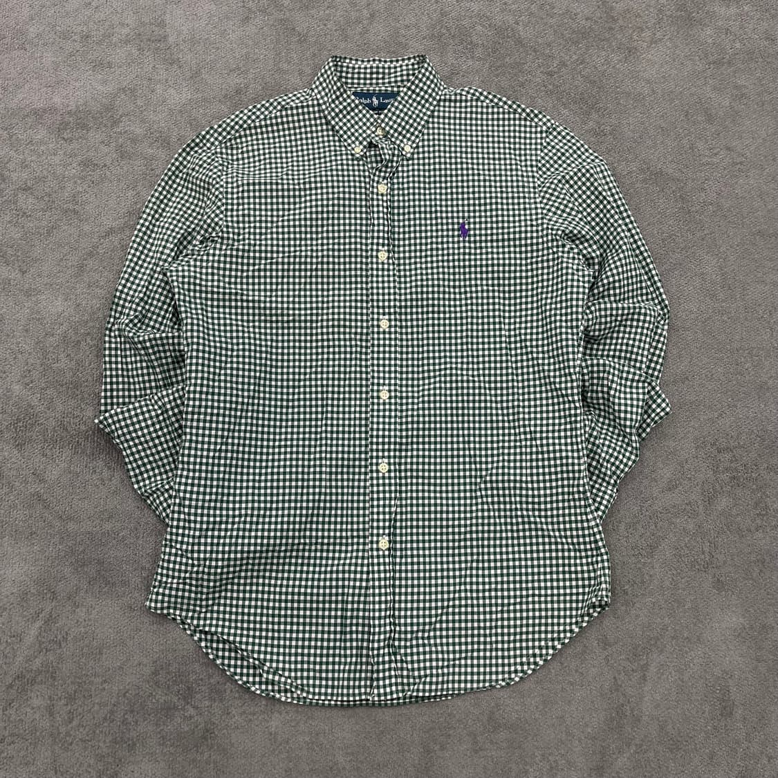 M 폴로 랄프로렌 긴팔 깅엄 체크 셔츠 상품이미지1