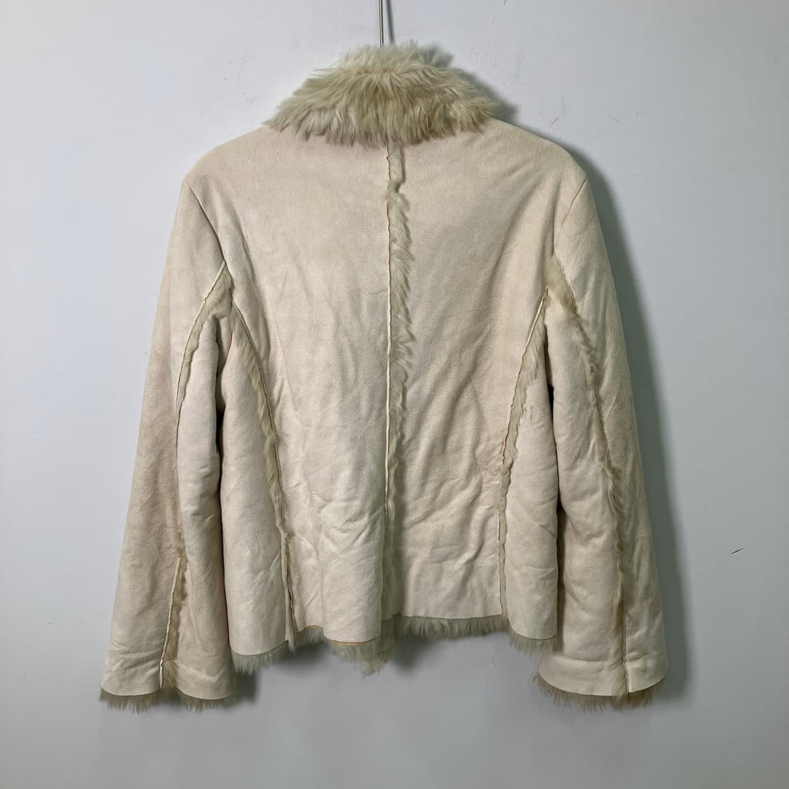 막스마라 막스앤코 아이보리 퍼 트리밍 스웨이드 무스탕 자켓 42 상품이미지2