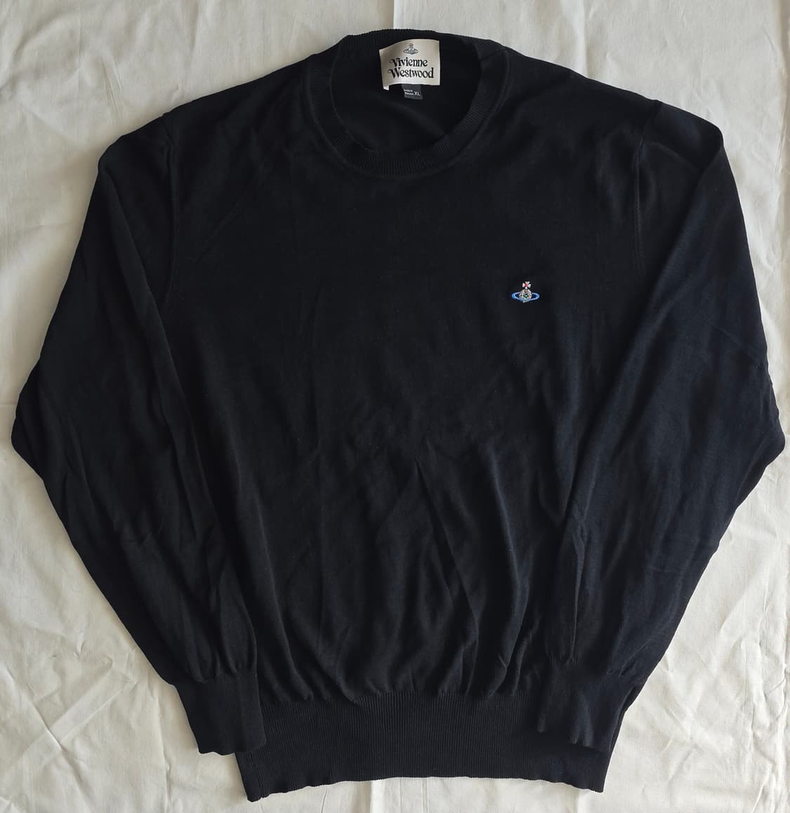 비비안 웨스트우드 코튼 스웨터 블랙 XL 상품이미지1