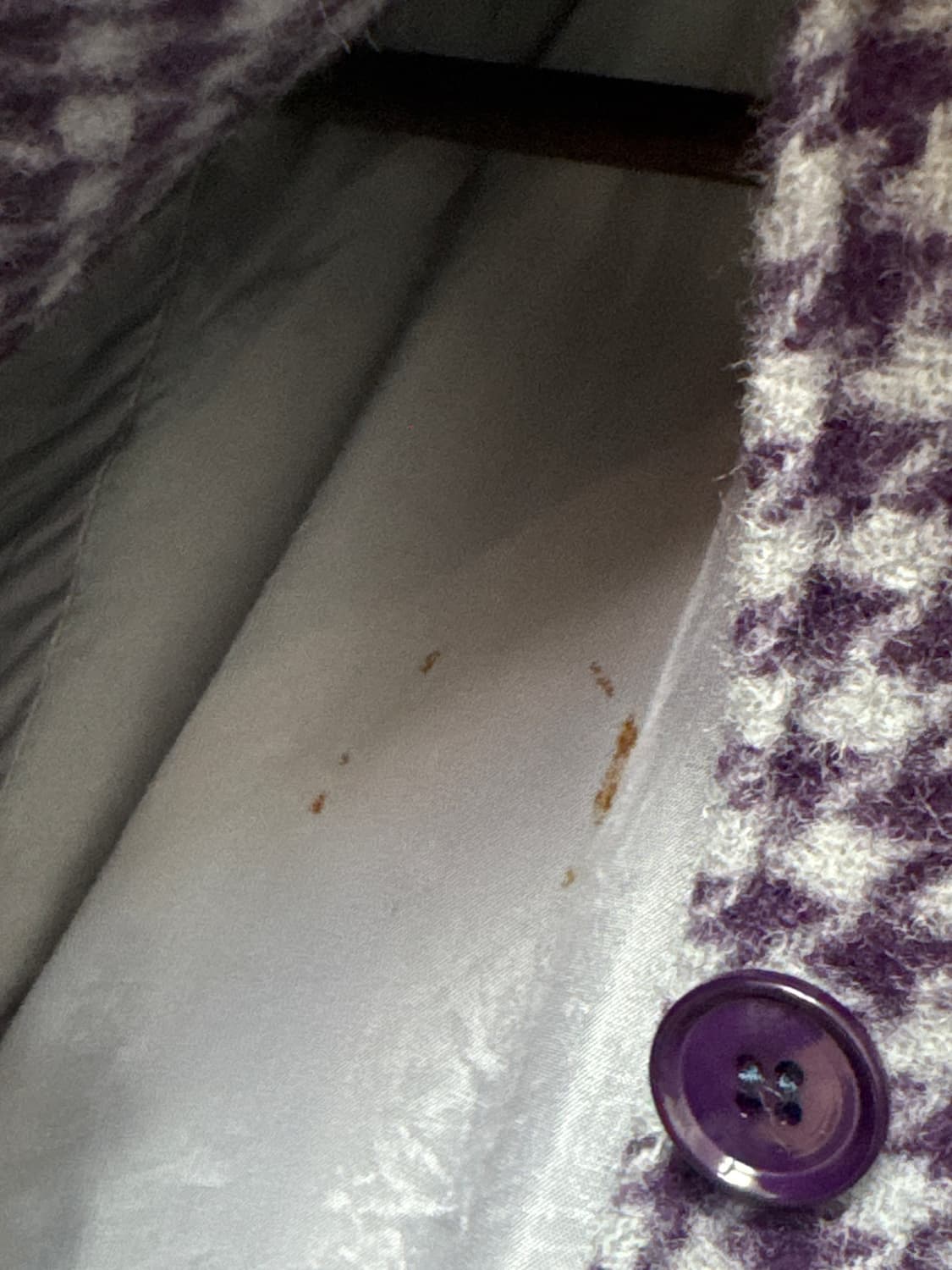 퍼플 하운드체크 롱 코트 상품이미지3