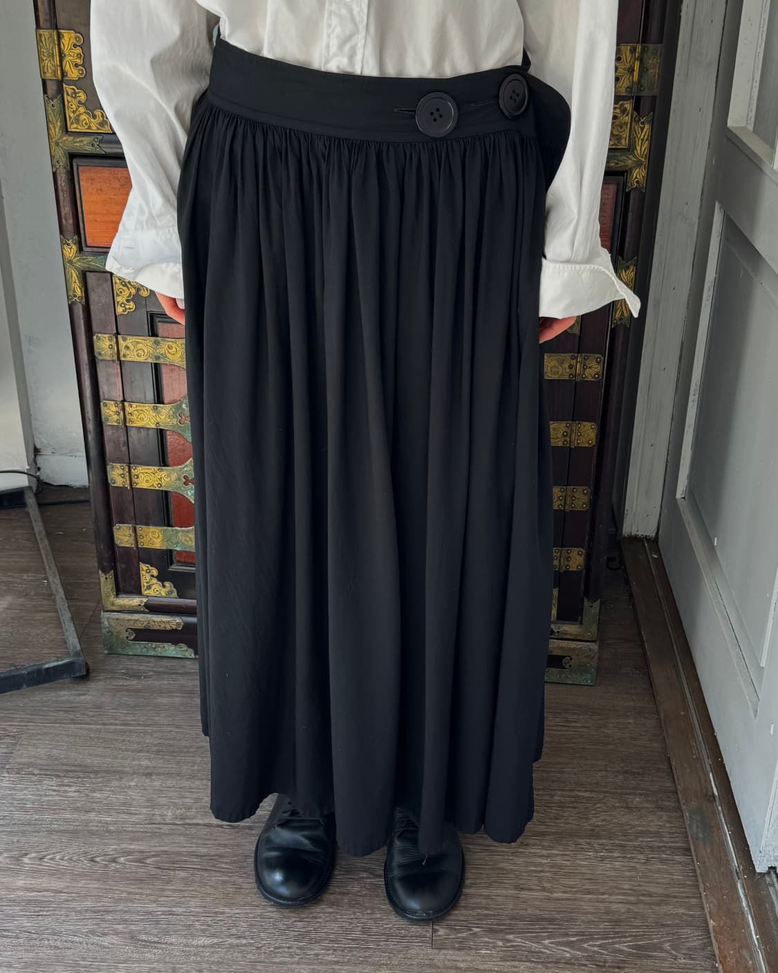 요지 야마모토 YS 버튼 랩 스커트 상품이미지1