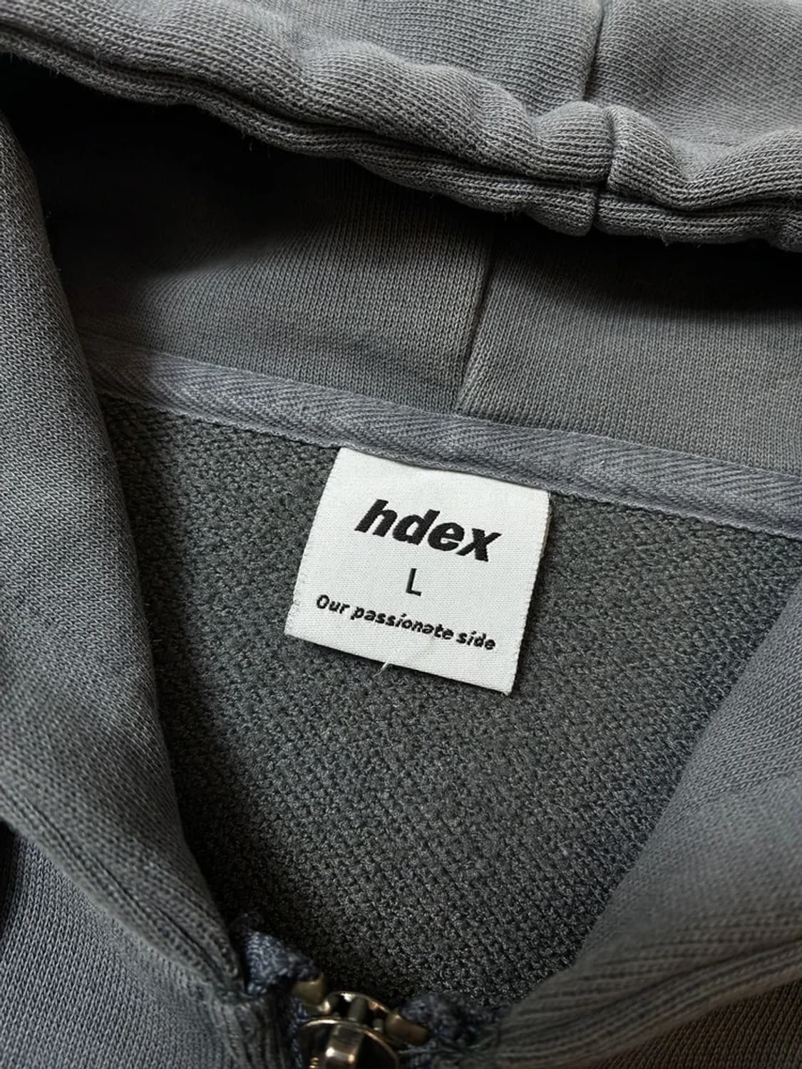 HDEX 시그니처 피그먼트 워싱 로고 크롭 후드집업 PN8958  상품이미지7