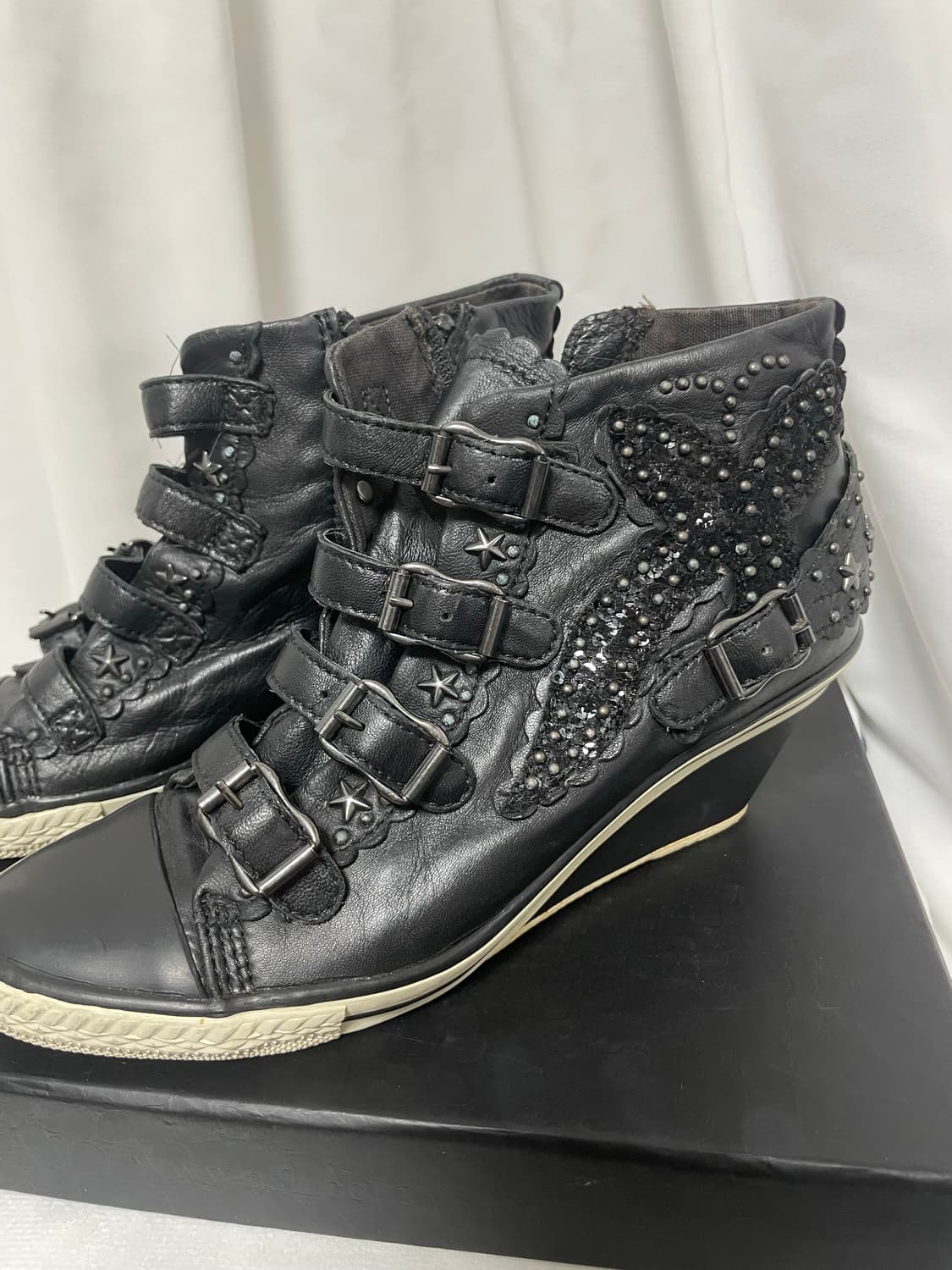 Ash-stud buckle high heel boots  상품이미지4