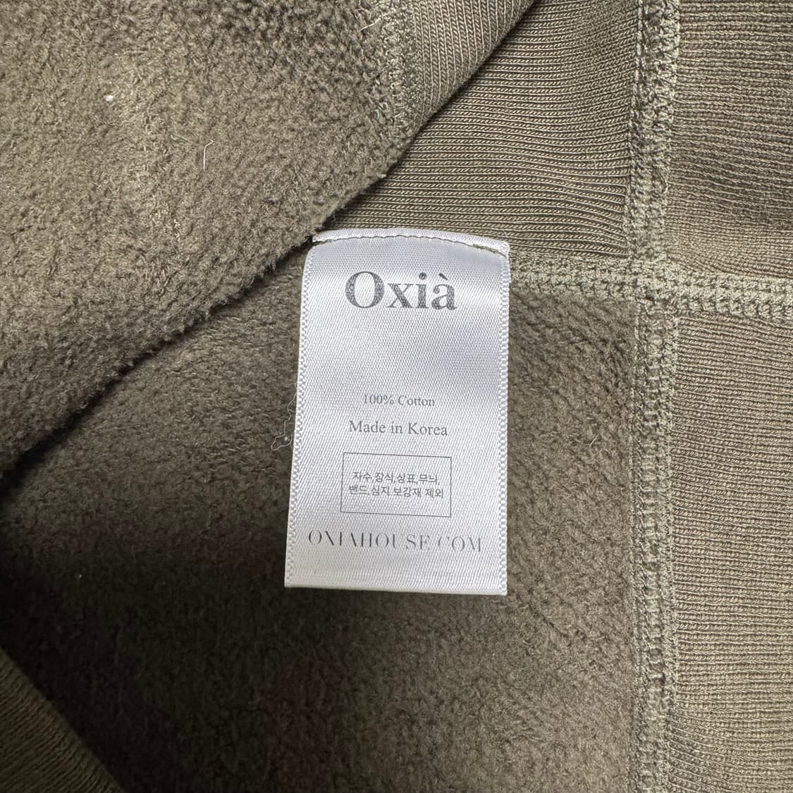 Oxia House 카키색 후드티 S 상품이미지7