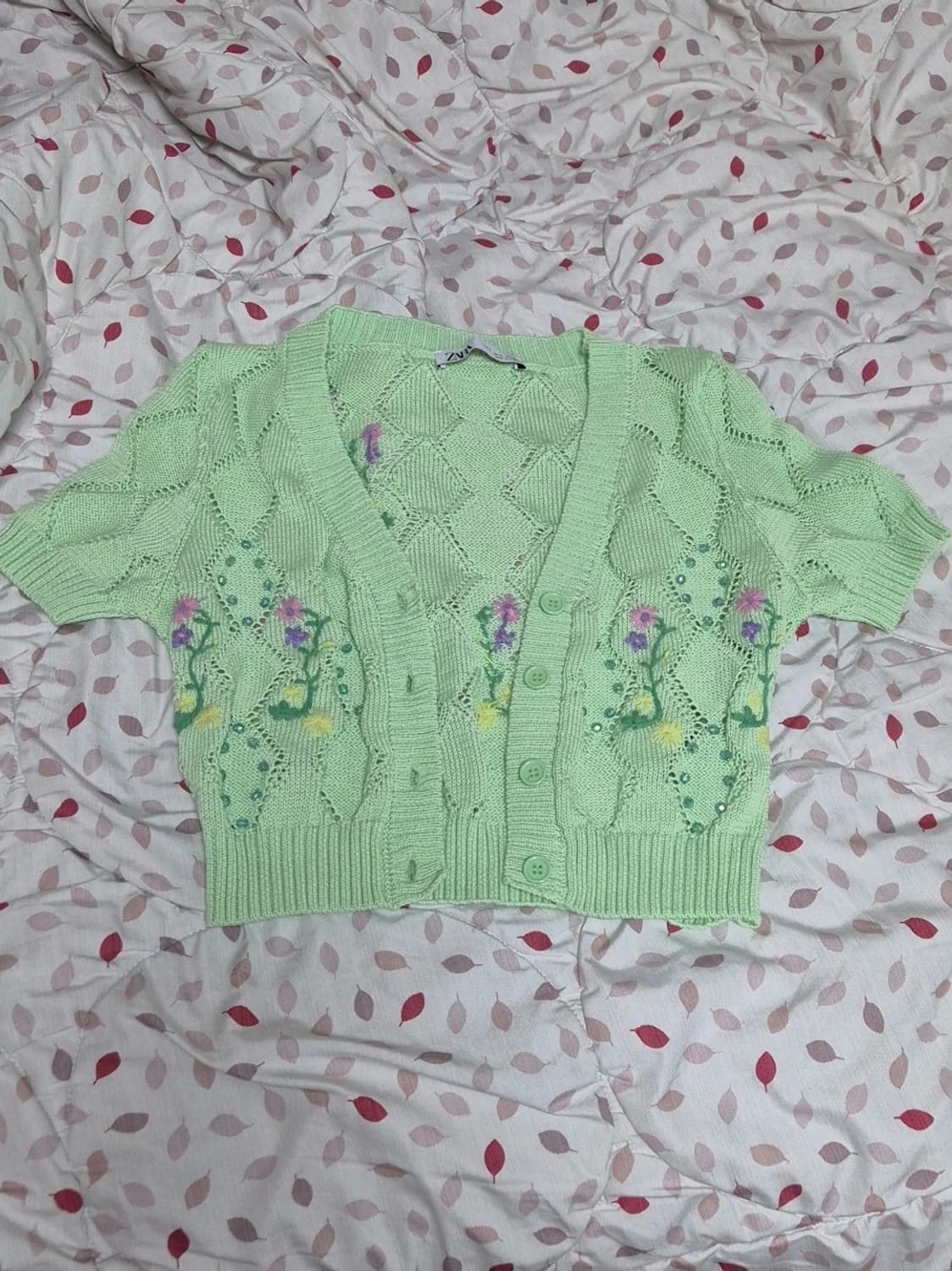 자라 반팔 가디건 상품이미지1