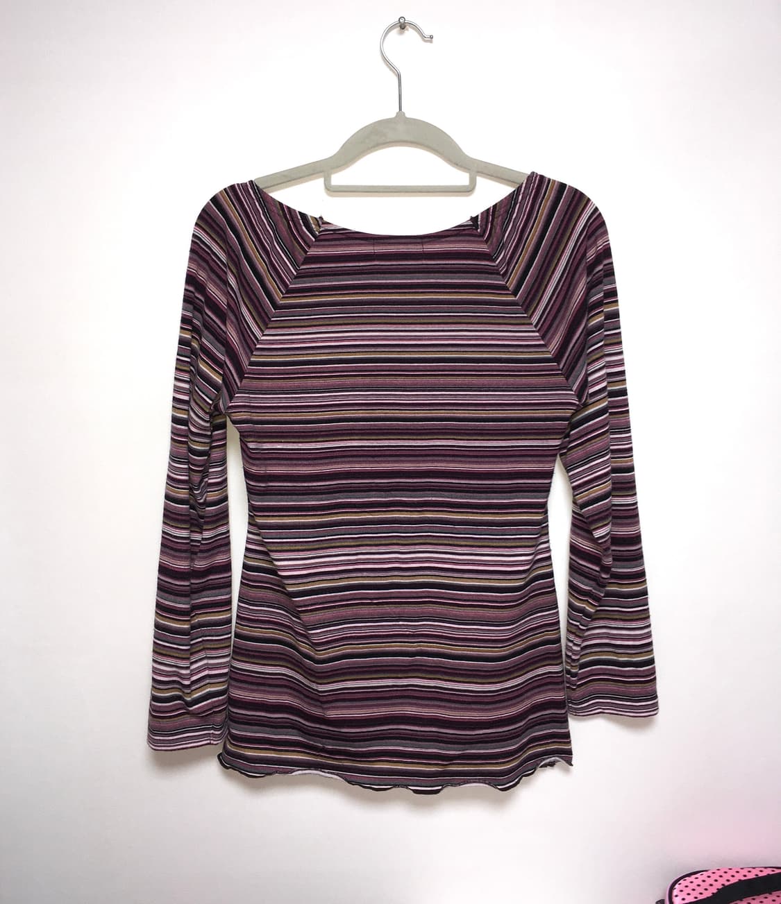 스트라이프 로걀탑 블라우스 상품이미지2