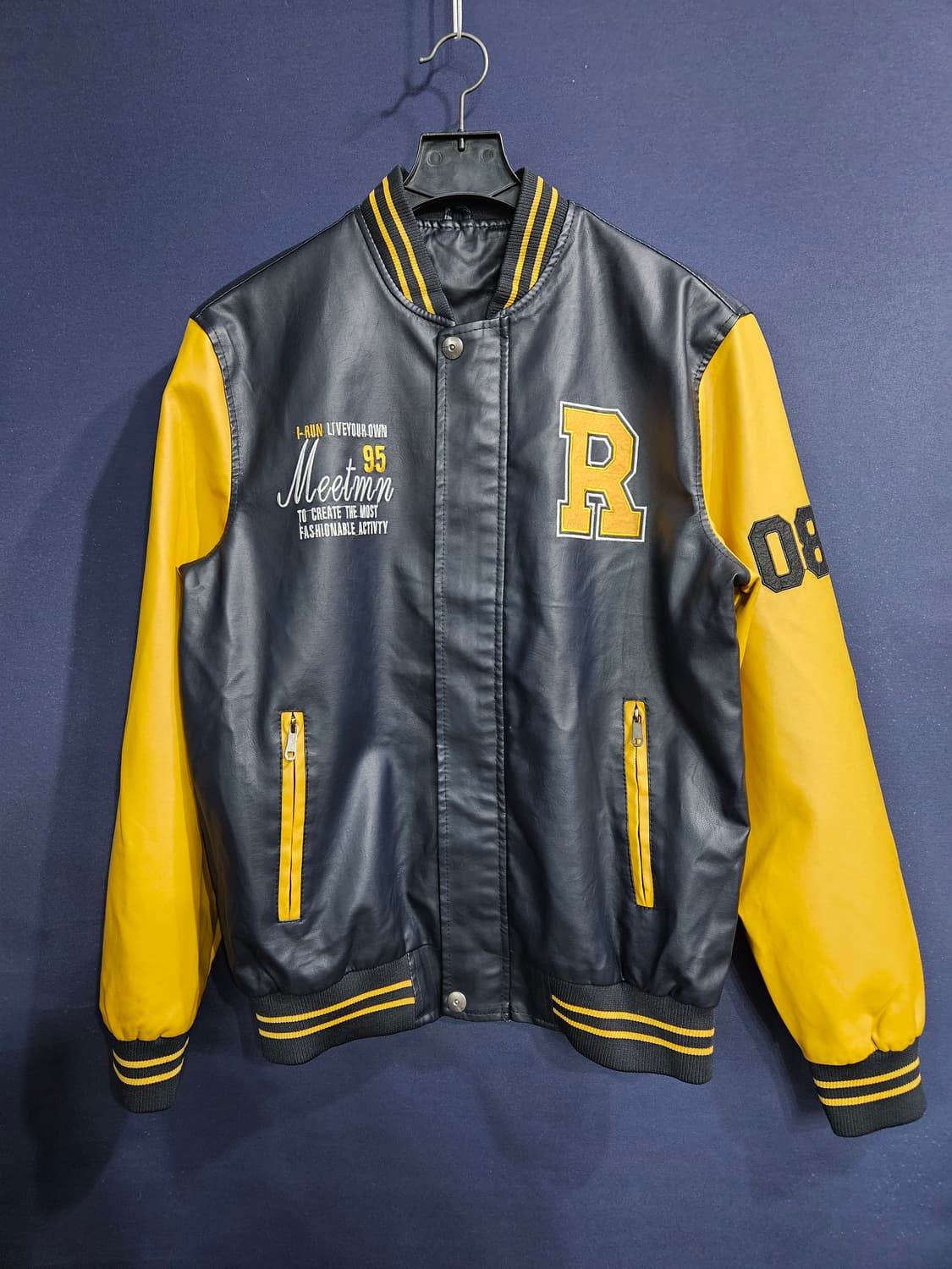 F-LAB 에프랩 자수 투톤 남성 100~105 야구점퍼 항공점퍼  상품이미지1