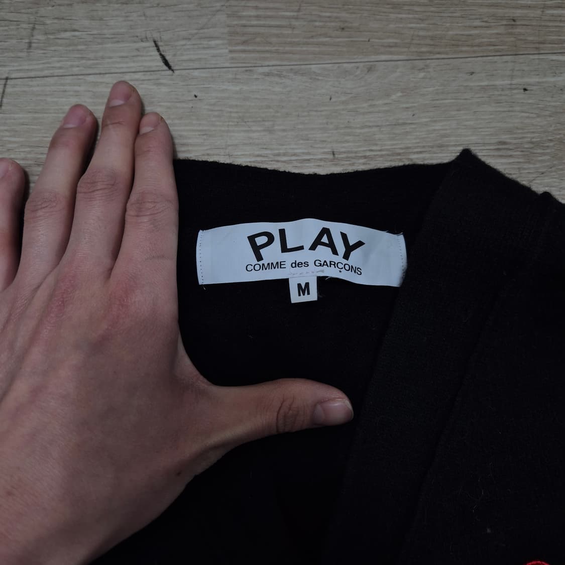 꼼데가르송 여성 더블 하트 와펜 크롭 가디건 M(95) 상품이미지6