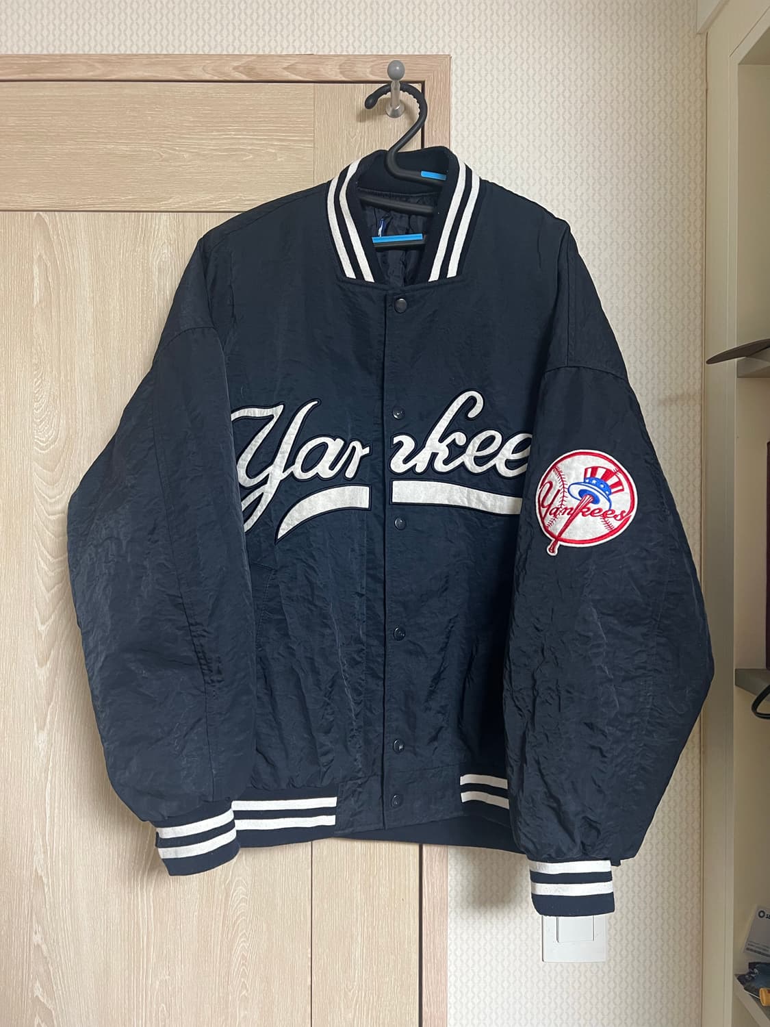 올드스쿨 뉴욕 양키스 봄버 나일론 바시티 자켓 상품이미지1