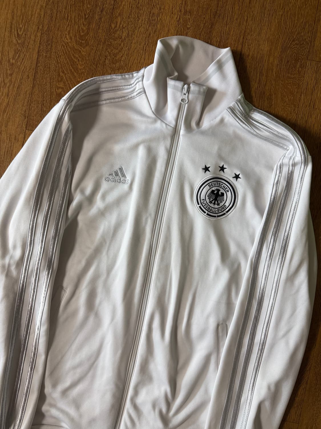 (대대장!!)아디다스 독일 화이트 실버 흰실 트랙탑 져지 L 상품이미지3