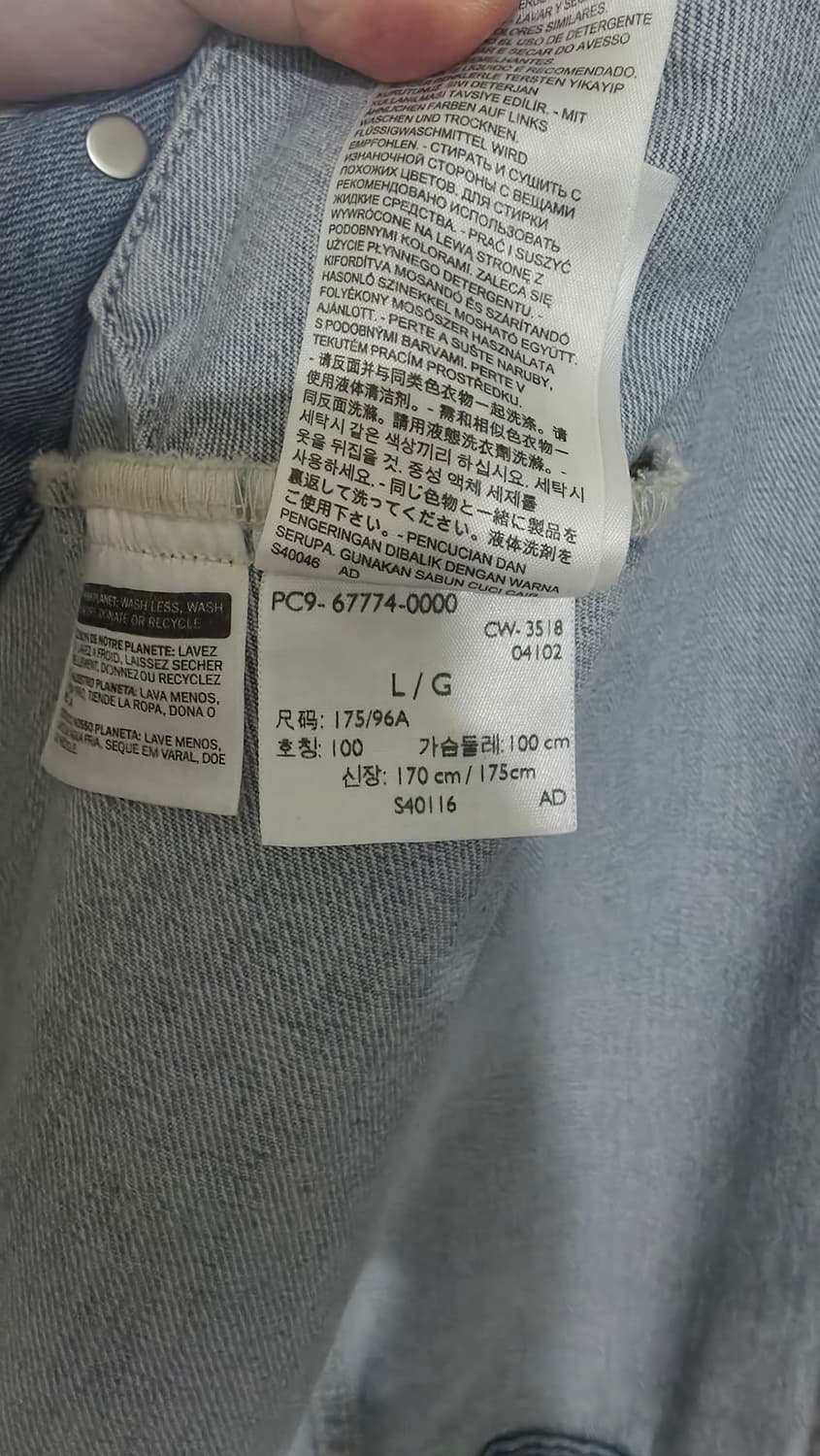 리바이스 빈티지 오버핏 연청 트러커 자켓 상품이미지3