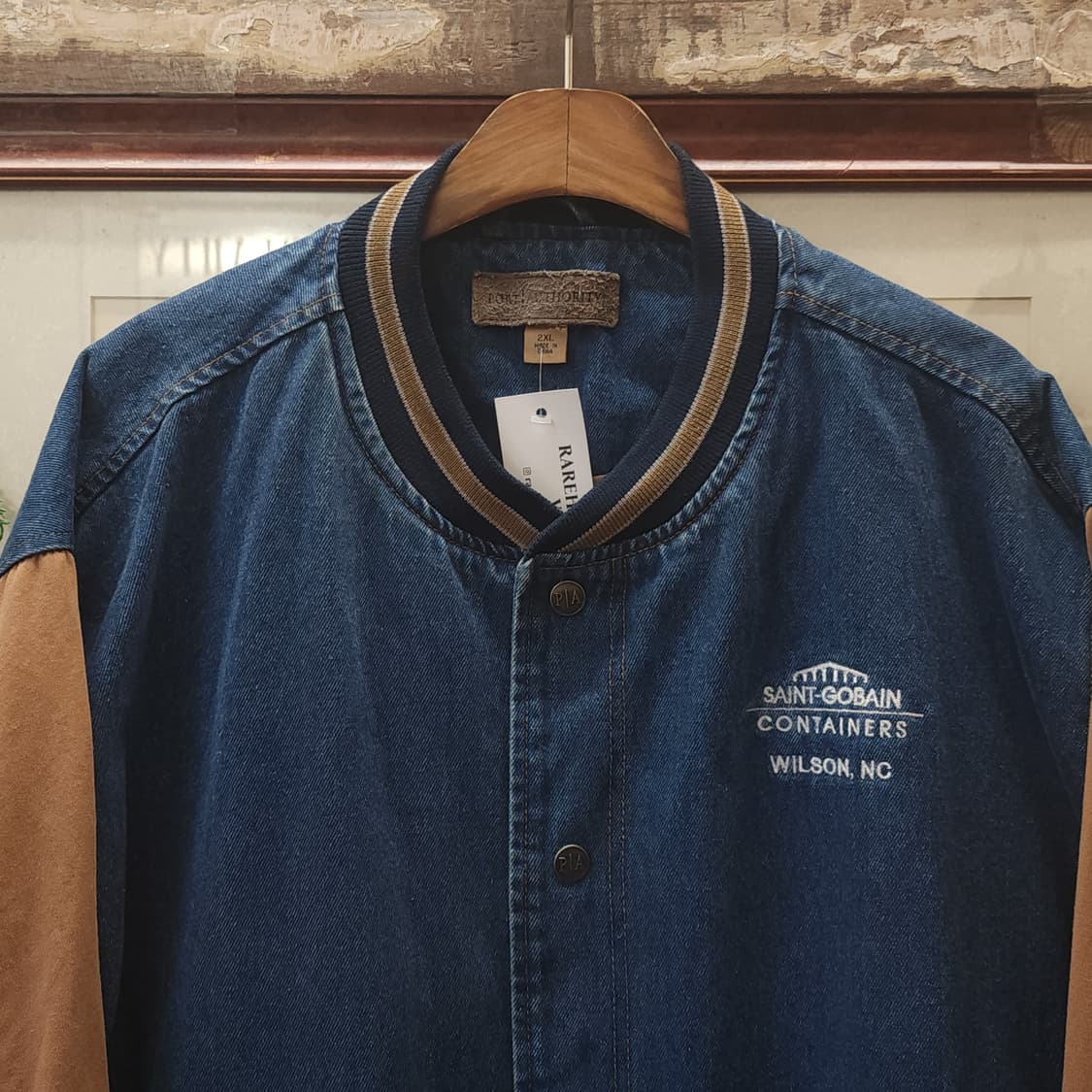 90s 빈티지 데님 바시티 자켓 블루종 봄버자켓 빅사이즈 2xl 상품이미지3