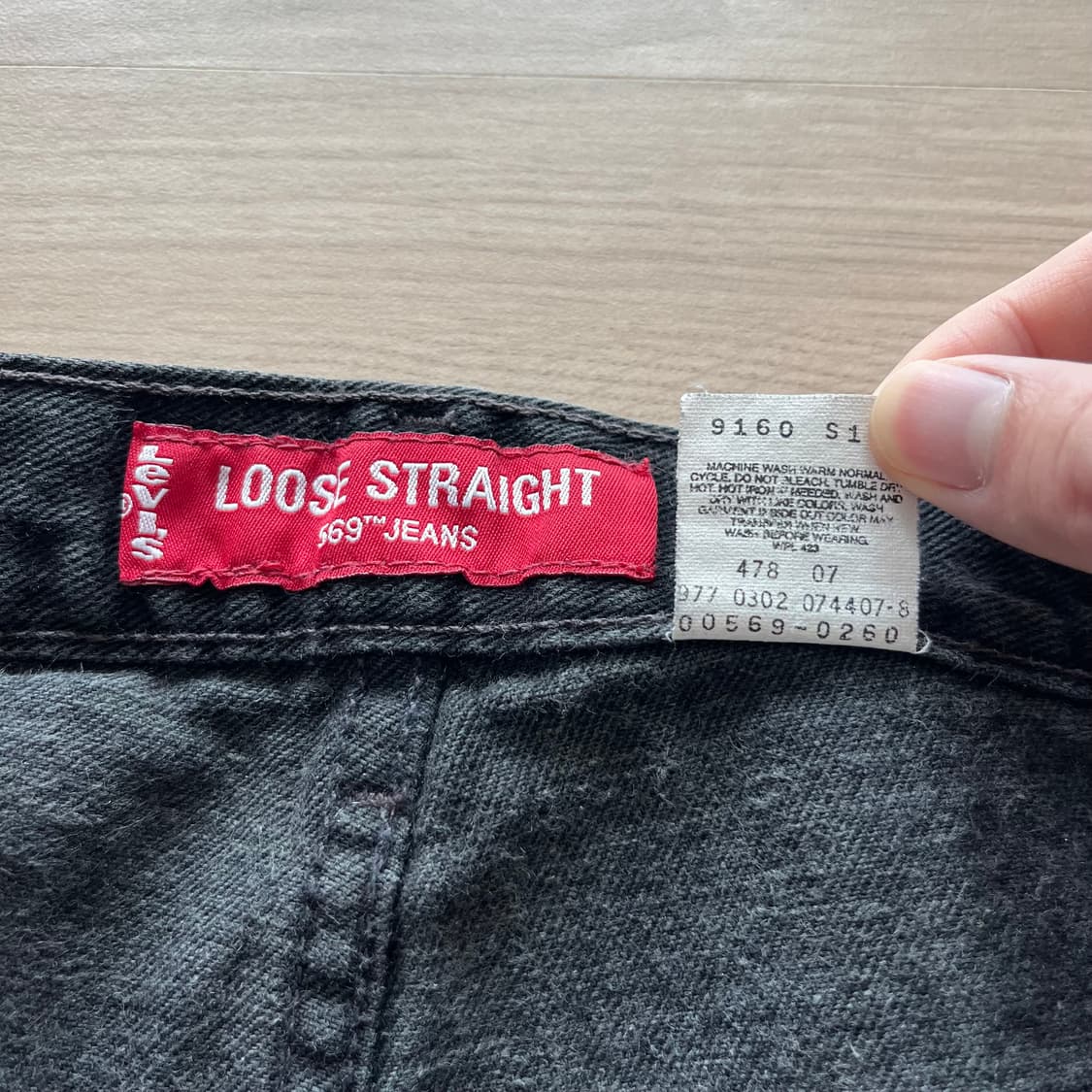 [34X34] 빈티지 리바이스 569 블랙 상품이미지2