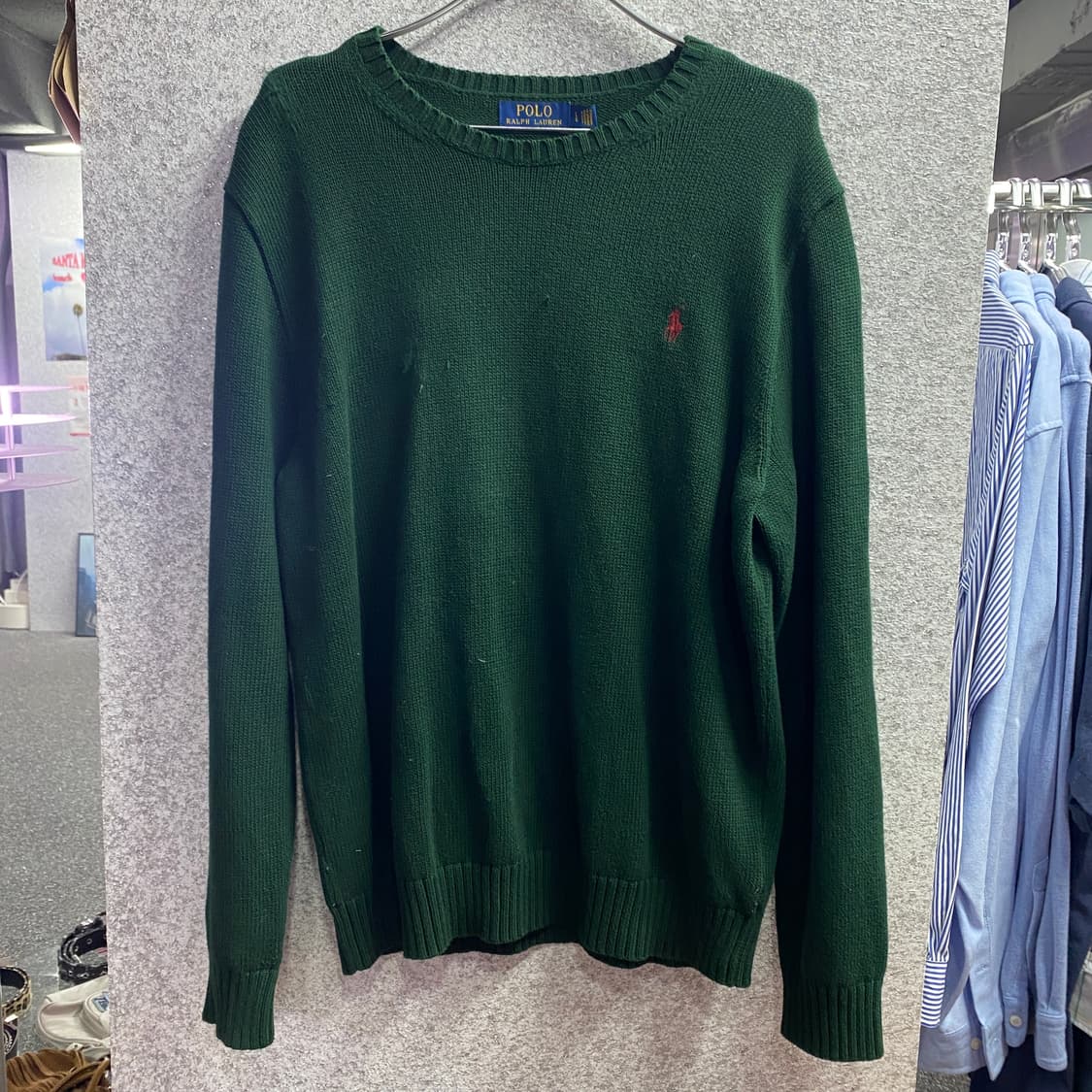 폴로 랄프로렌 레드포니 그린 크루넥 스웨터 니트 B3901 상품이미지2