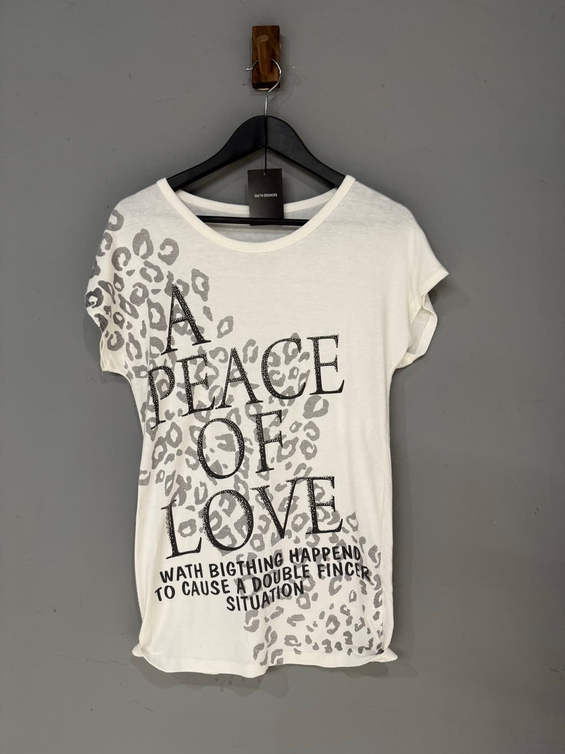 leopard pattern lettering top 상품이미지4