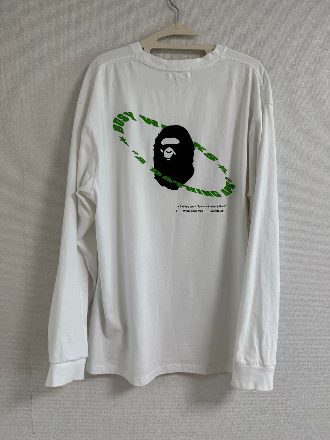 BAPE 베이프 롱슬리브 XL 상품이미지3