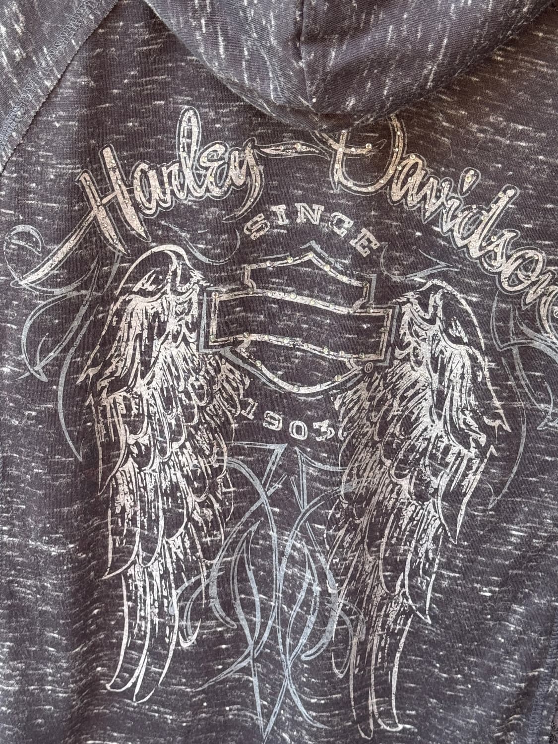 할리데이비슨 슬림핏 레이스 헨리넥 후드티 상품이미지3