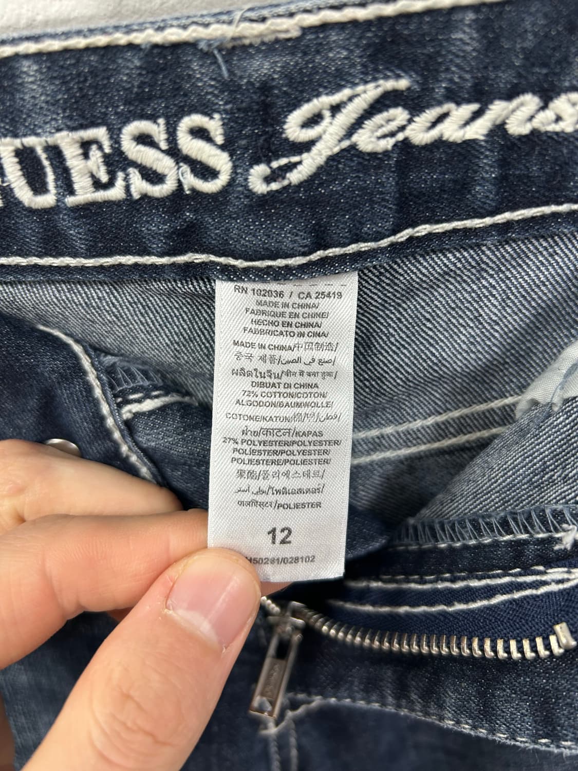 [GUESS] 게스 갸루 y2k 큐빅 데님 팬츠 상품이미지10