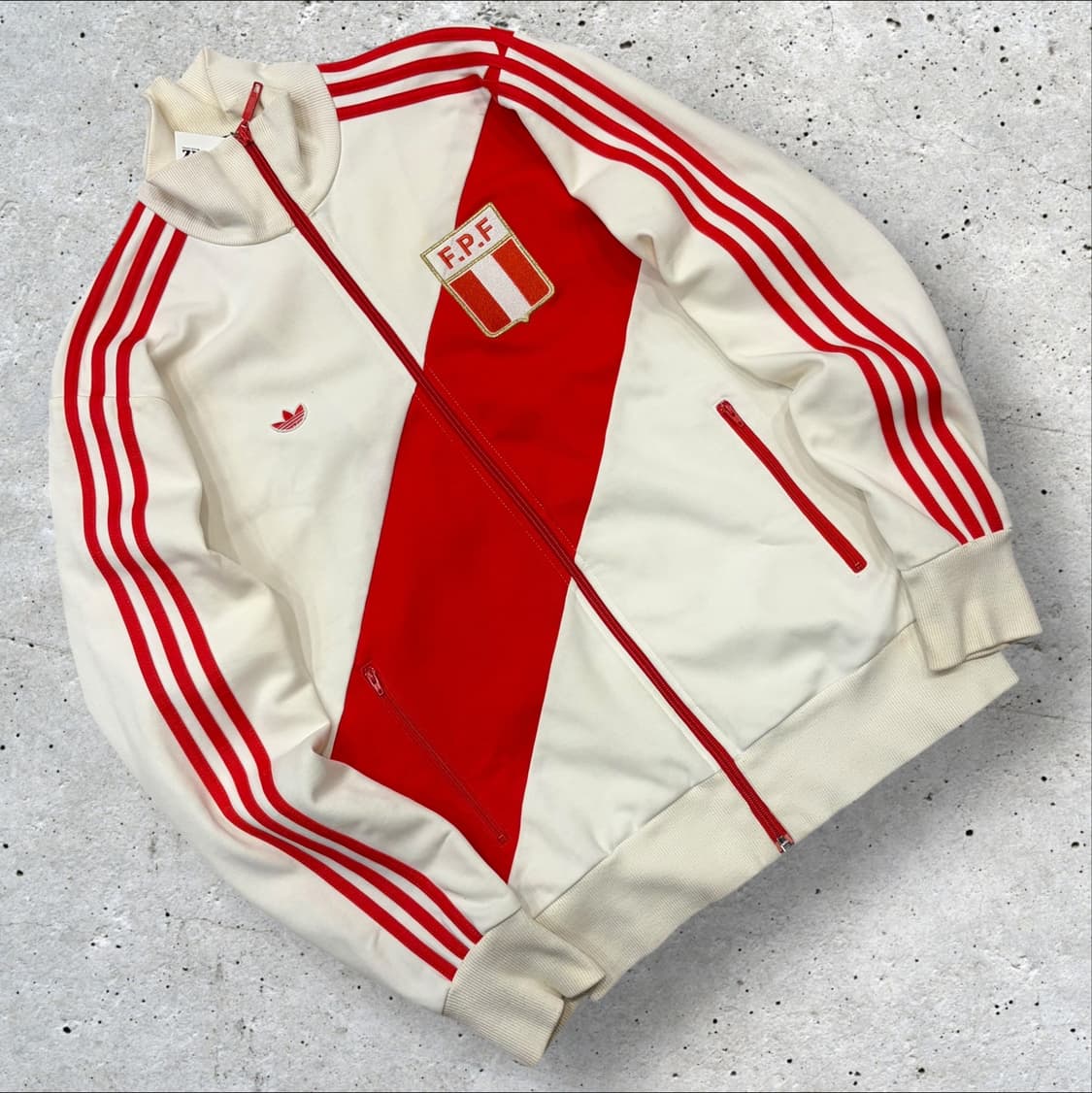 [100] 05s 아디다스 FPF 페루 트랙탑 져지 화이트/레드 D181 상품이미지1