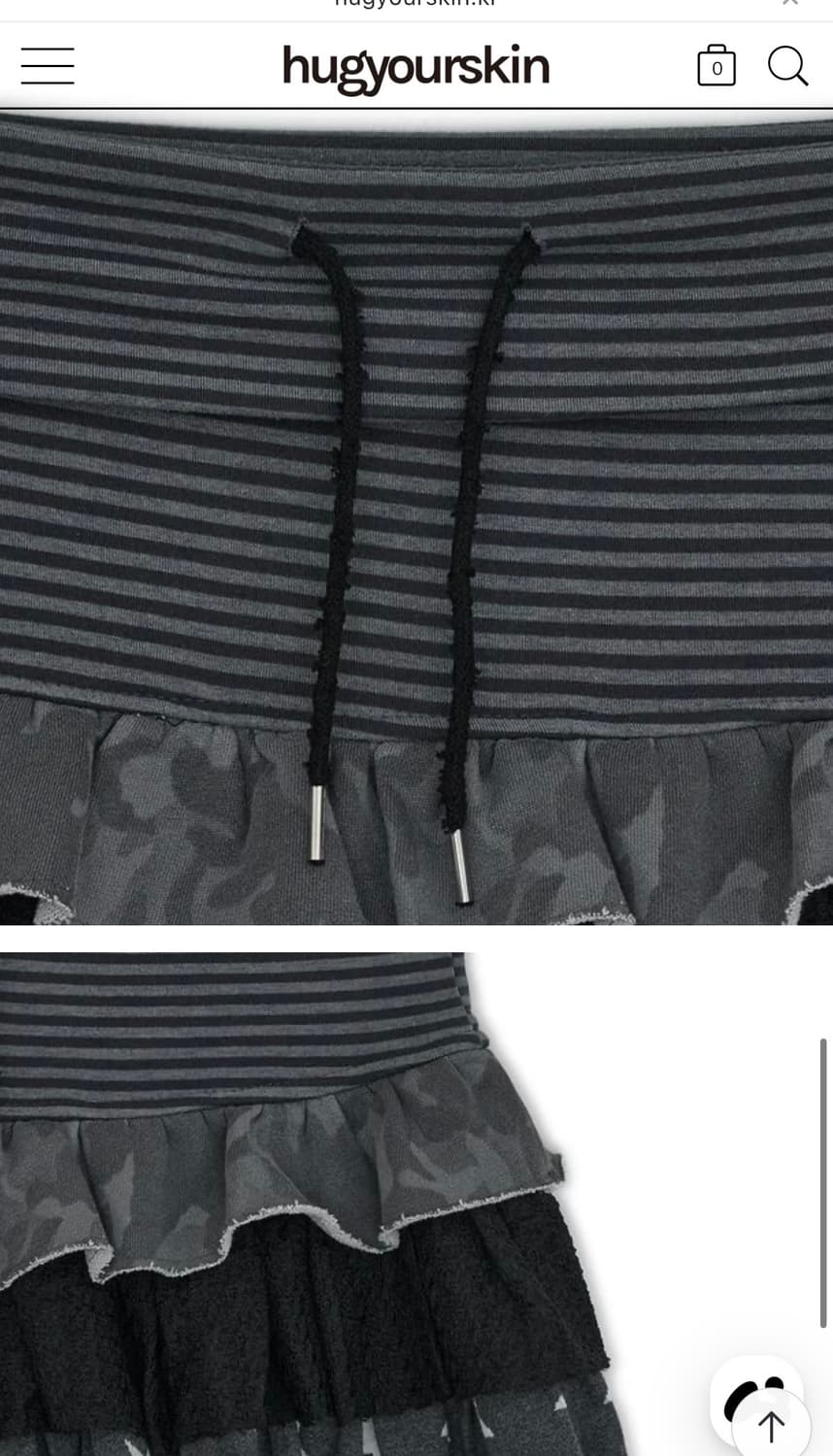 허그유어스킨 캉캉 레이어드 스커트 차콜 상품이미지4