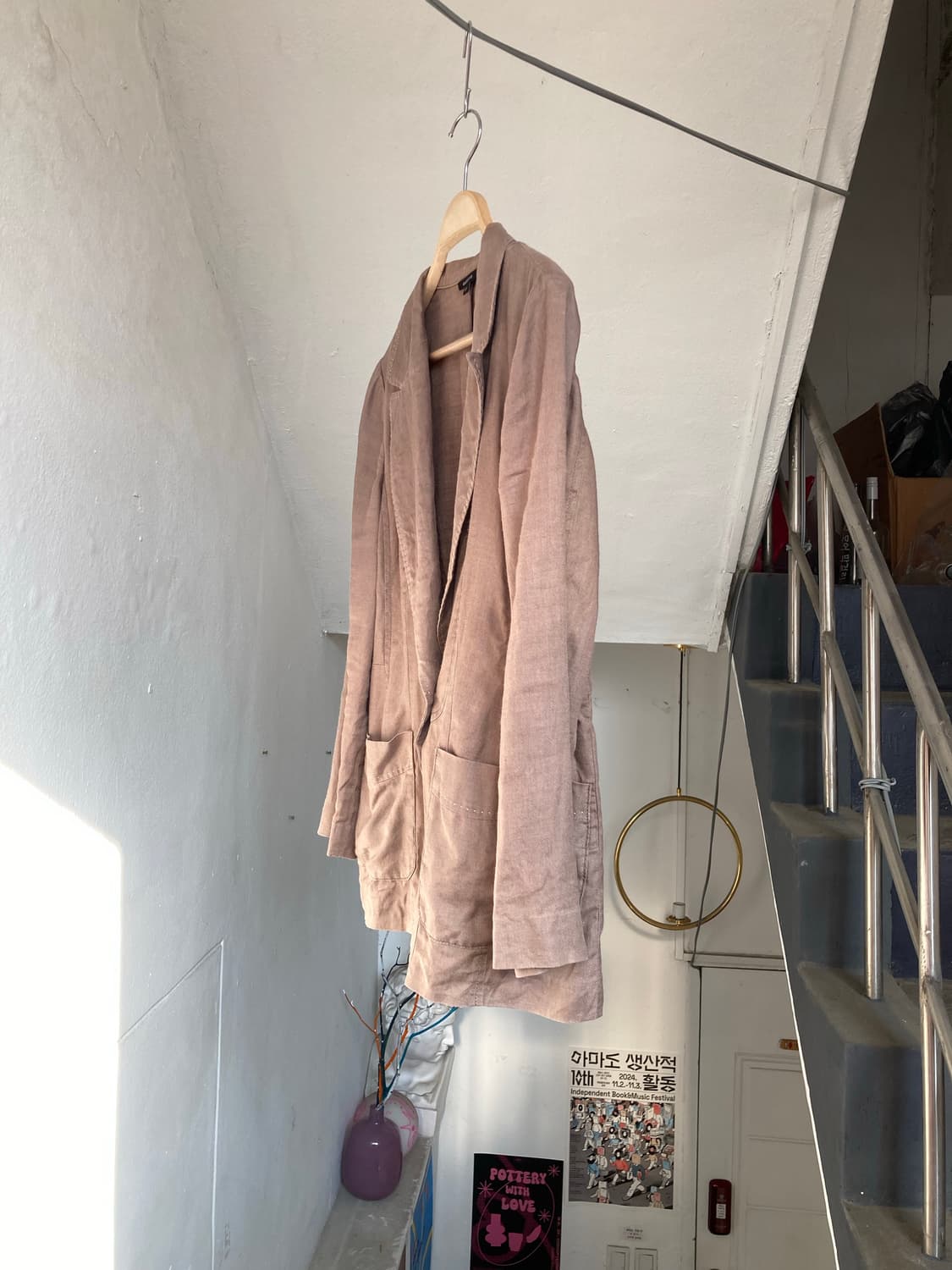 빈티지 린넨 스티치 자켓 상품이미지5