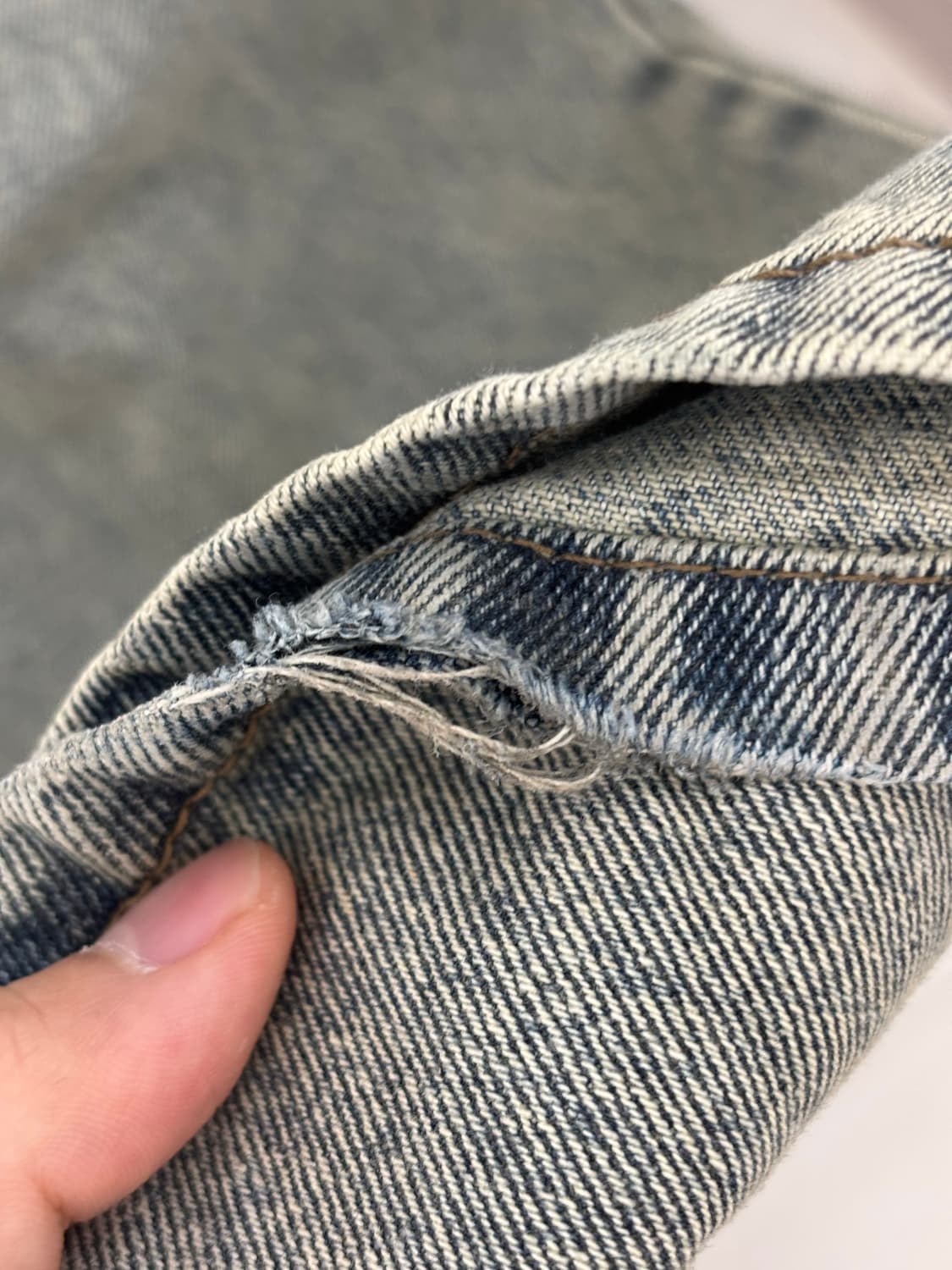 노이어 클래식 스트레이트 데님팬츠 (라이트블루) 48 상품이미지3