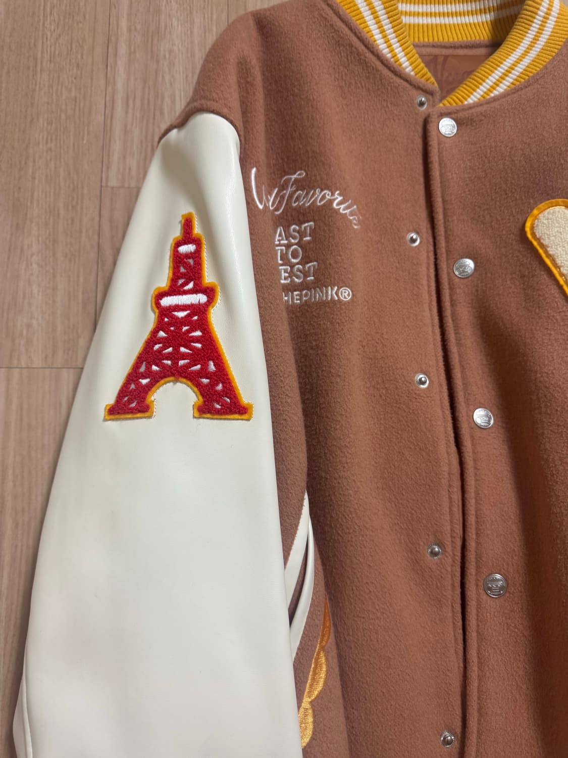 [L] 반디더핑크 버거 바시티 자켓 상품이미지2