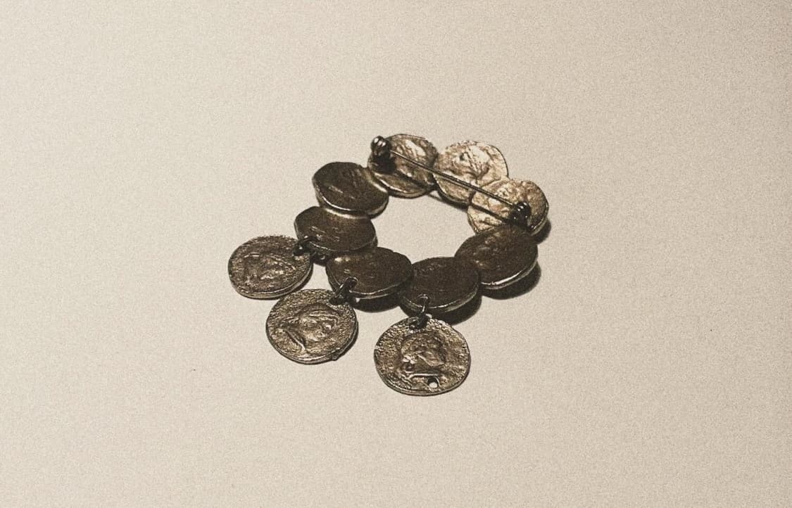 1940s 영국 누보 코인 브로치 상품이미지2