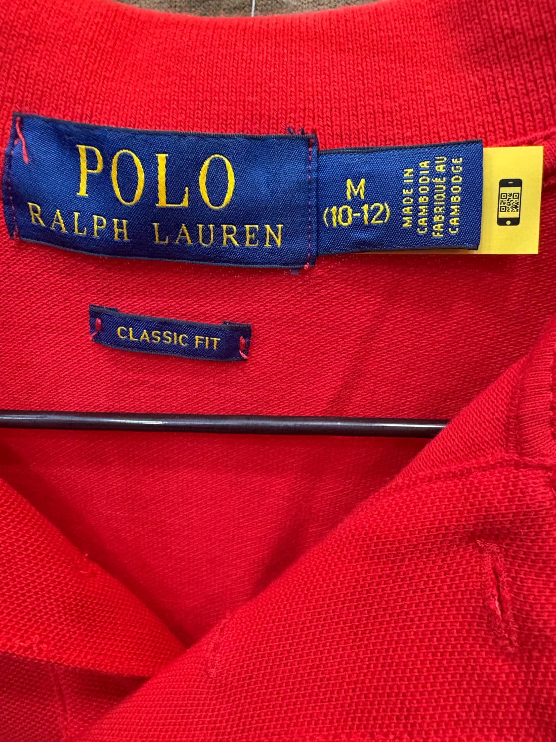 폴로 랄프로렌 빨간색 레드 카라티 M 상품이미지3