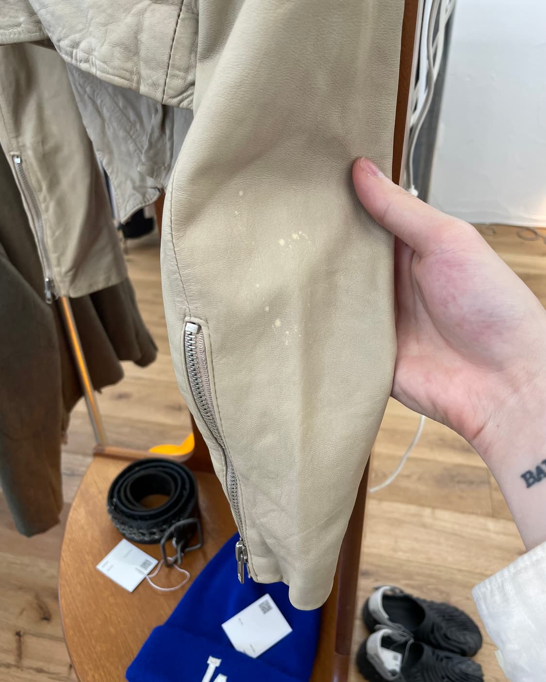 지퍼 디테일 레더 자켓 상품이미지10