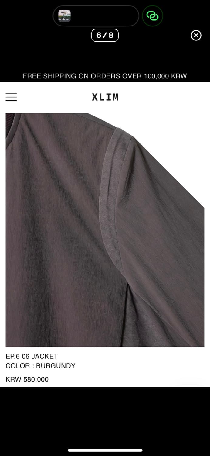 XLIM EP.6 06 JACKET BURGUNDY 상품이미지6