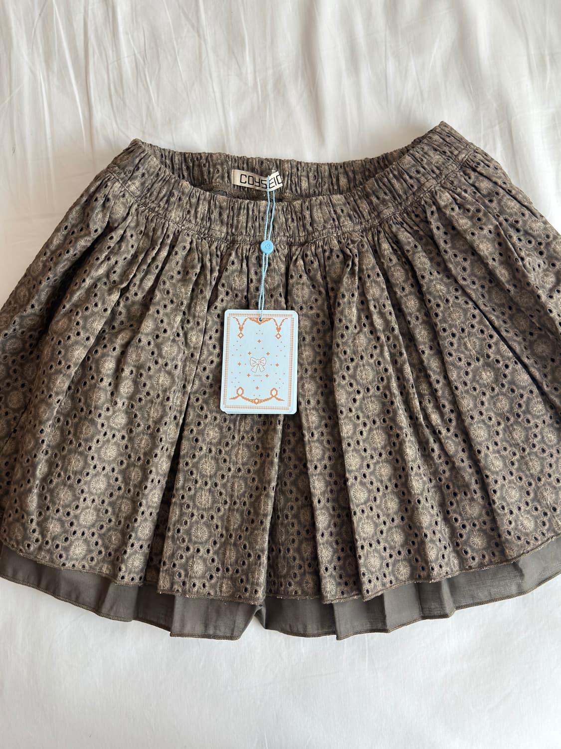 코이세이오FLOWER PUNCHING SKIRT BROWN 상품이미지2