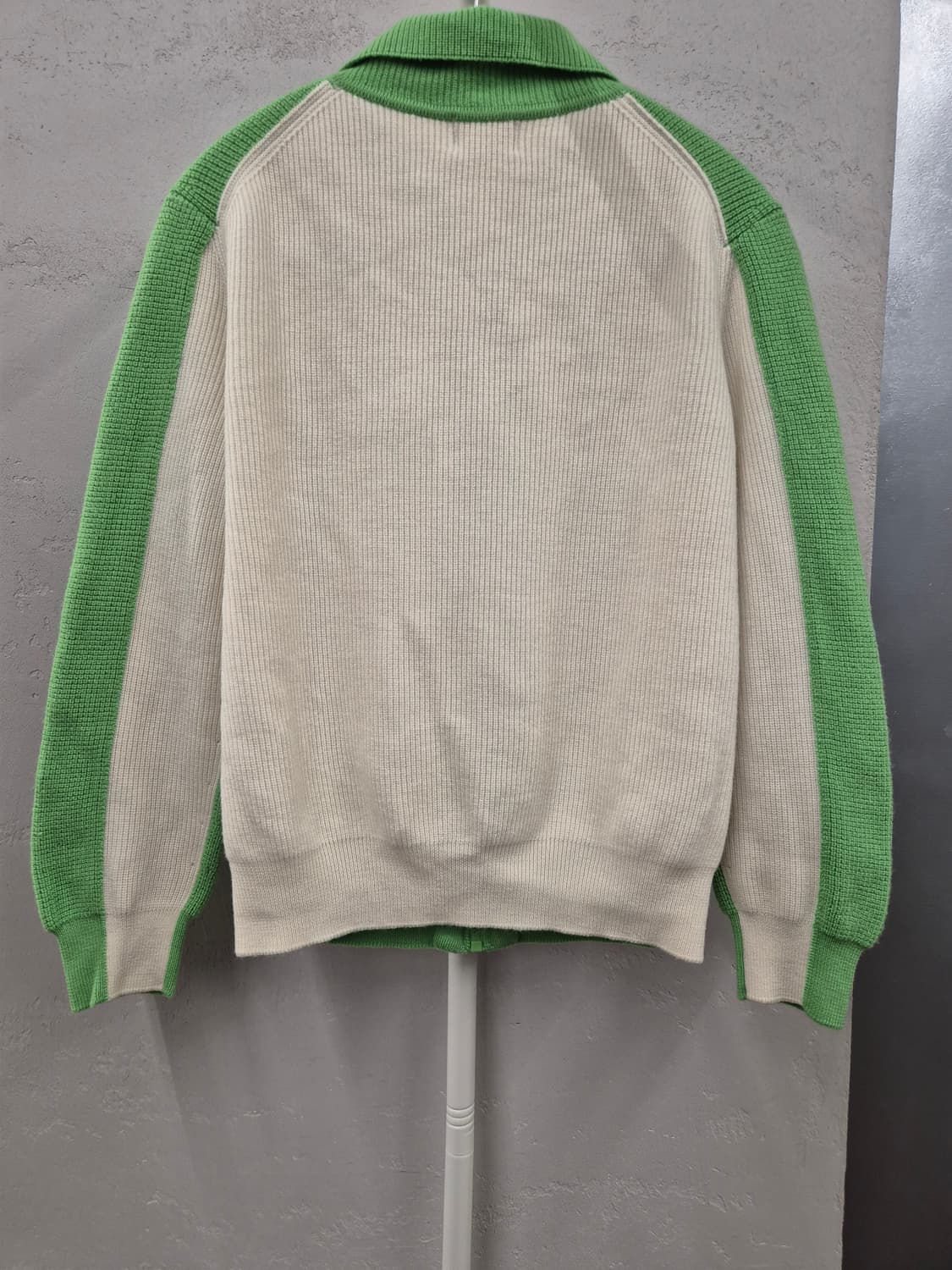 랑방 초록색 집업 니트 가디건 상품이미지3