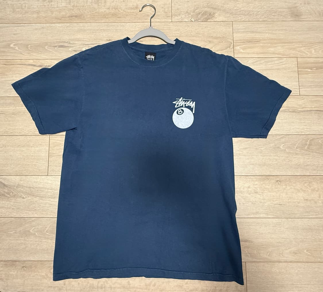 스투시 8볼 피그먼트 다이드 티셔츠 네이비 M 상품이미지2