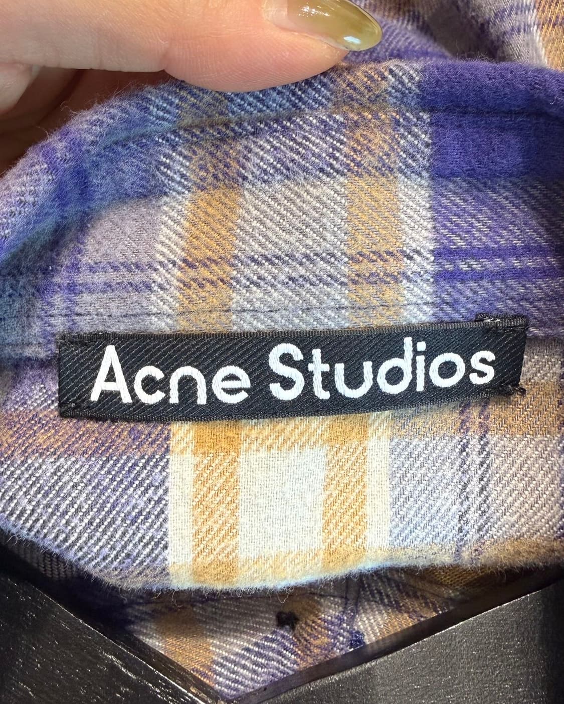 아크네 스튜디오 퍼플 페이스 플란넬 체크 셔츠 사이즈 M  상품이미지8