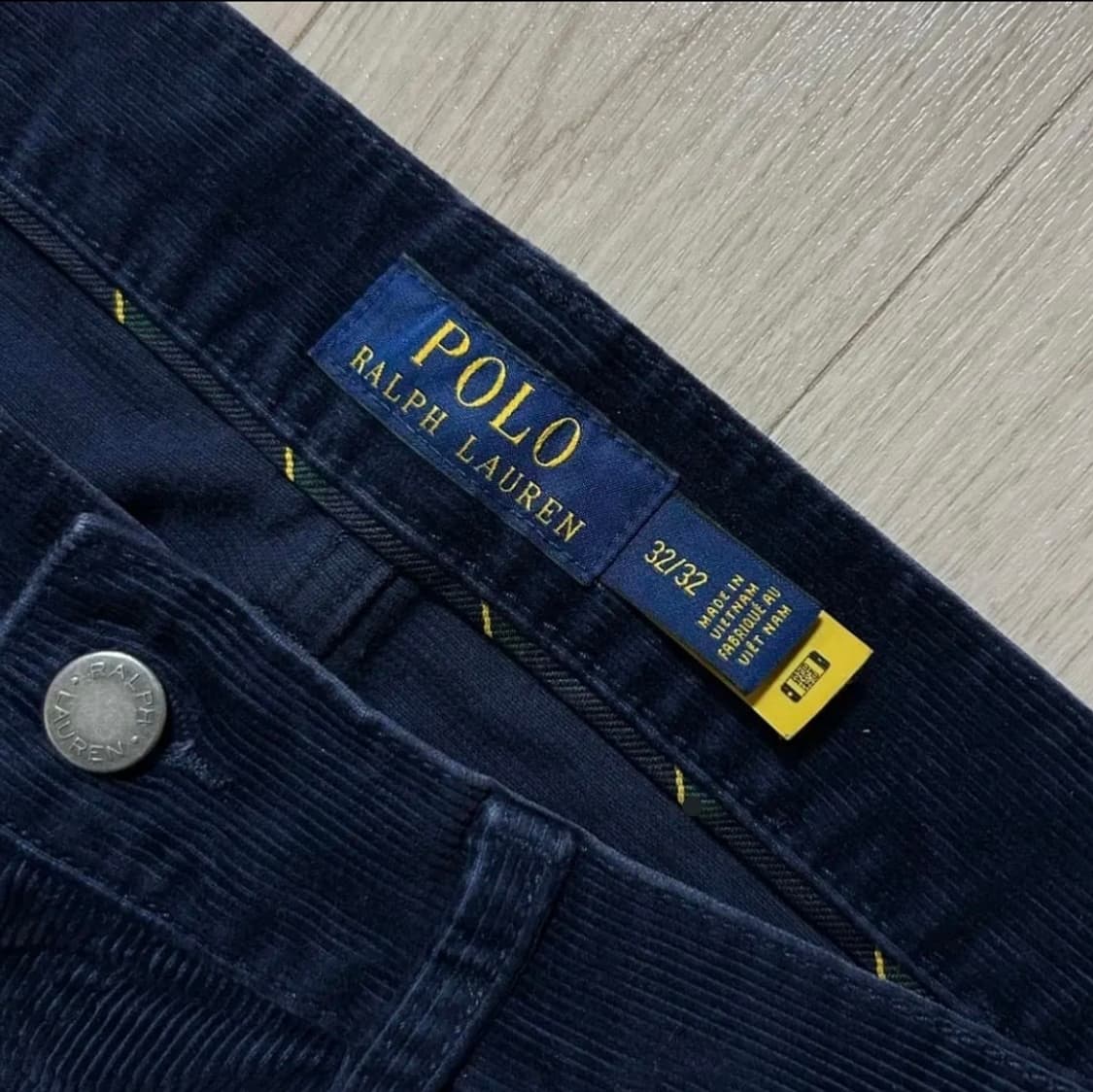 폴로 QR라벨 코듀로이 네이비 팬츠 상품이미지2