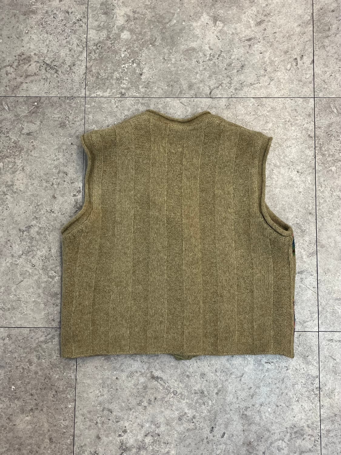 베네통 패턴 니트 베스트 베이지 S #csz3308 상품이미지6