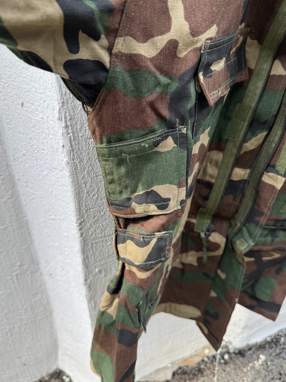 데드스탁) 90s 미공군 우드랜드 카모 셔츠 (M-L) 상품이미지5