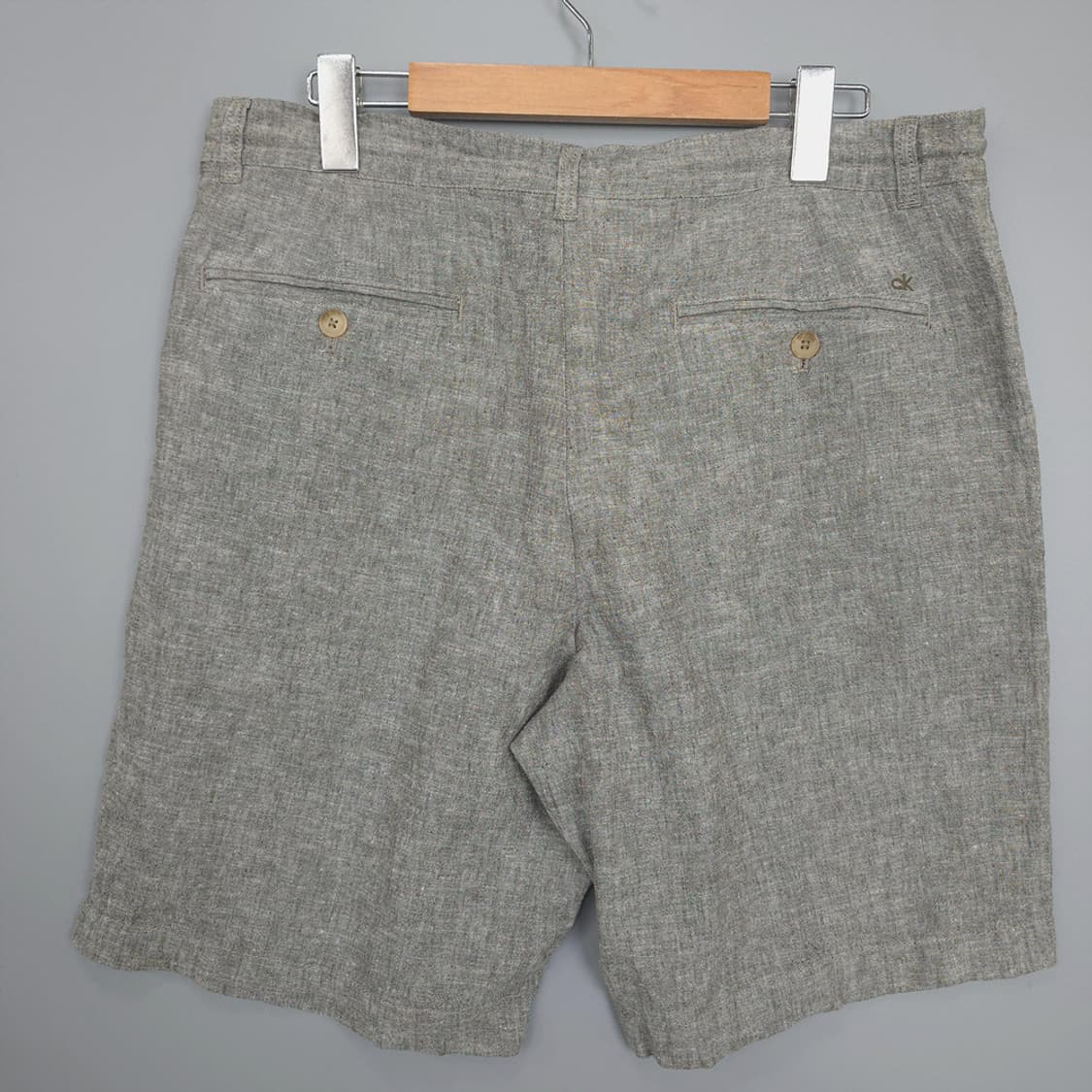 새제품) 캘빈클라인 린넨 혼방 밴딩 스트링 반바지 33 상품이미지3