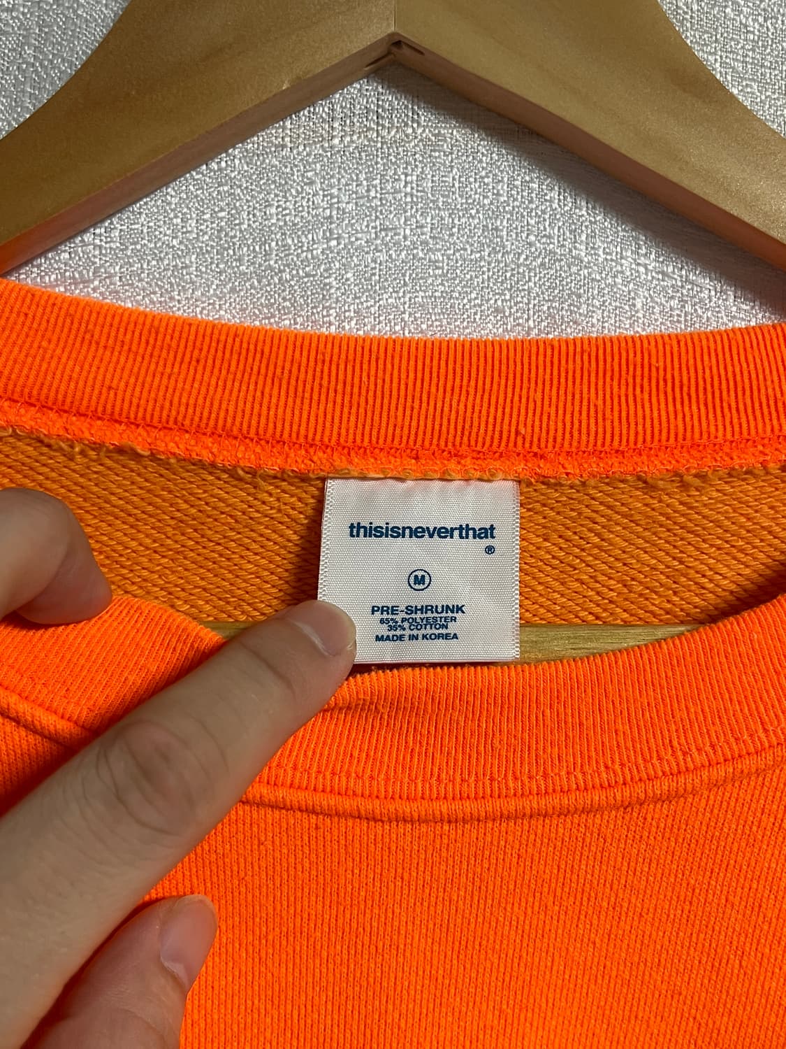 디스이즈네버댓 오버핏 오렌지 맨투맨 티셔츠 M 상품이미지6