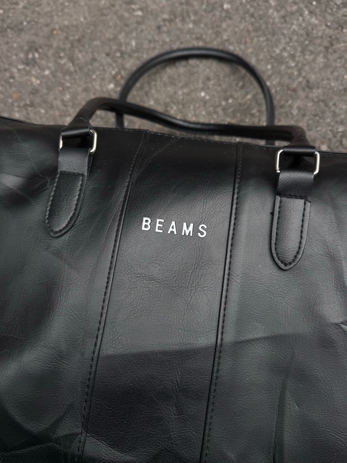 Beams 빔즈 레더 토트 보스턴백 상품이미지3