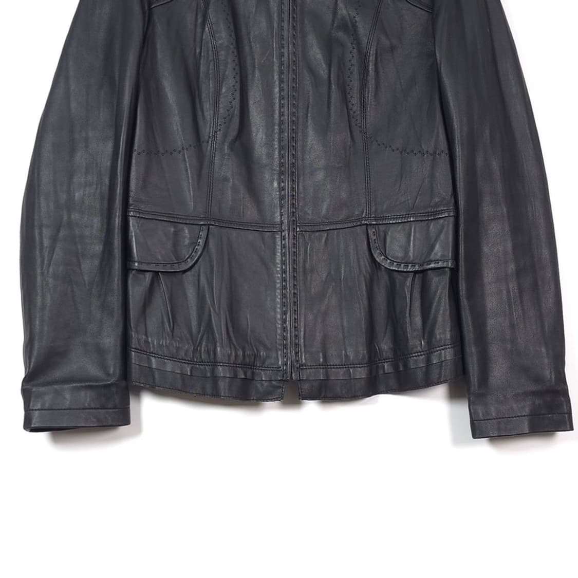 YEDA 빈티지 페미닌 셔링 리얼 양가죽 레더 자켓 66 상품이미지4