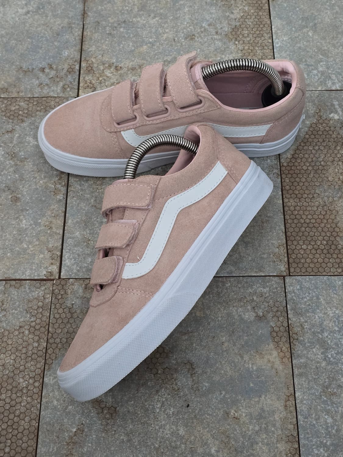 (225)반스 올드스쿨 벨크로 핑크  상품이미지3