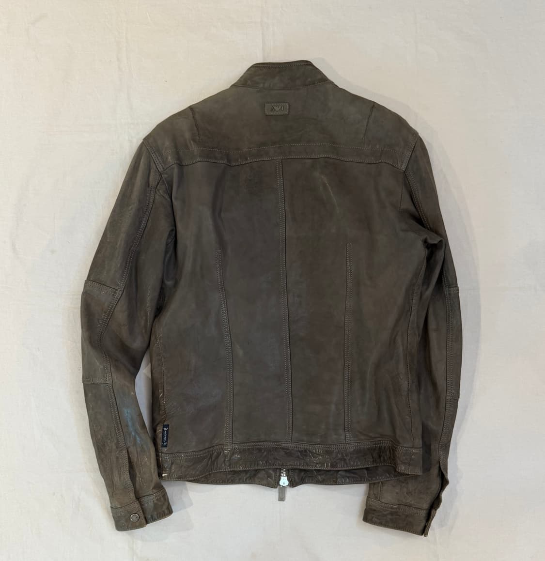 아르마니 진스 양가죽 빈티지 워싱 블루종 가죽자켓 상품이미지2