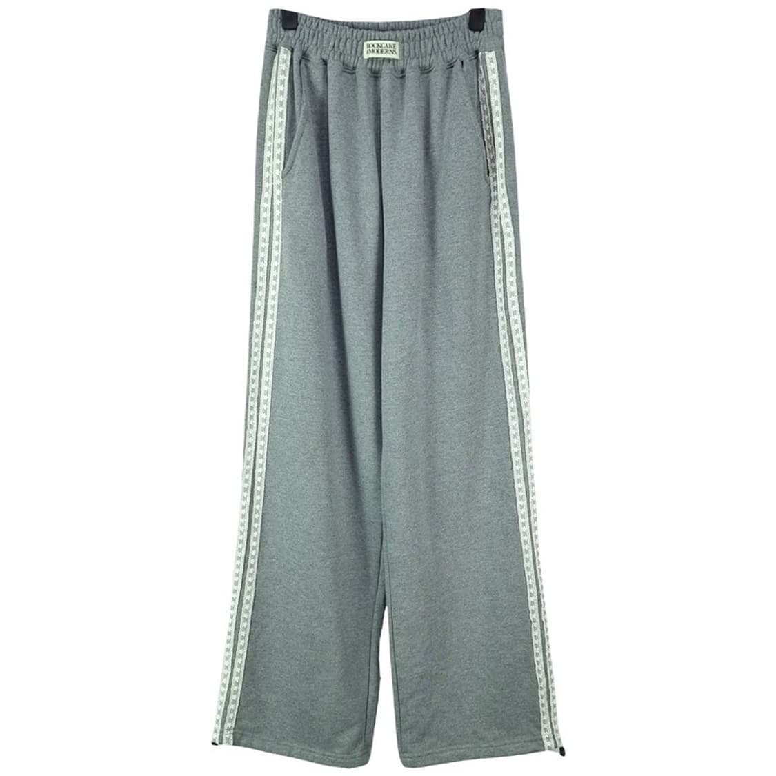  락케이크 사이드 레이스 와이드 스웻 팬츠 M19098 상품이미지2