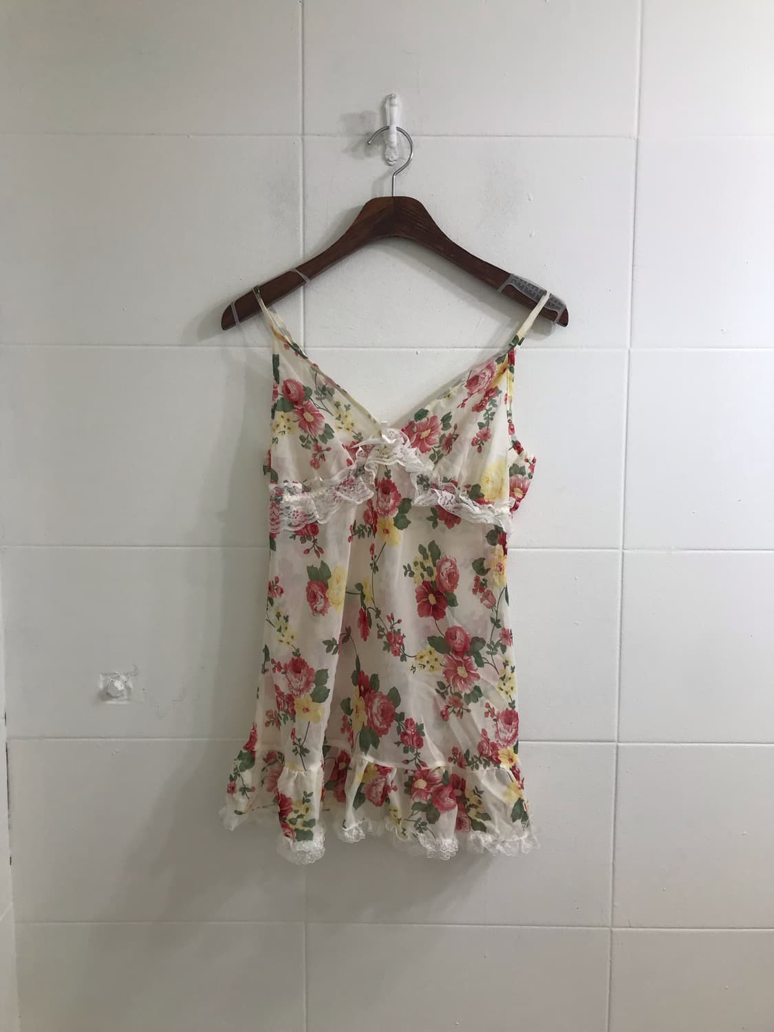 자몽 코랄핑크 플라워패턴 하구미 후드집업 코디세트 상품이미지6